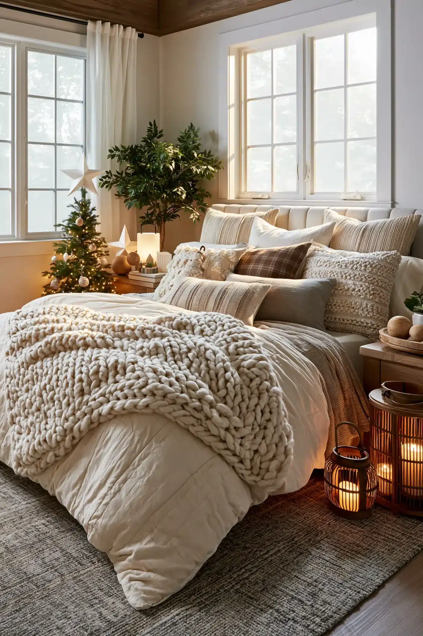 neutral christmas decor