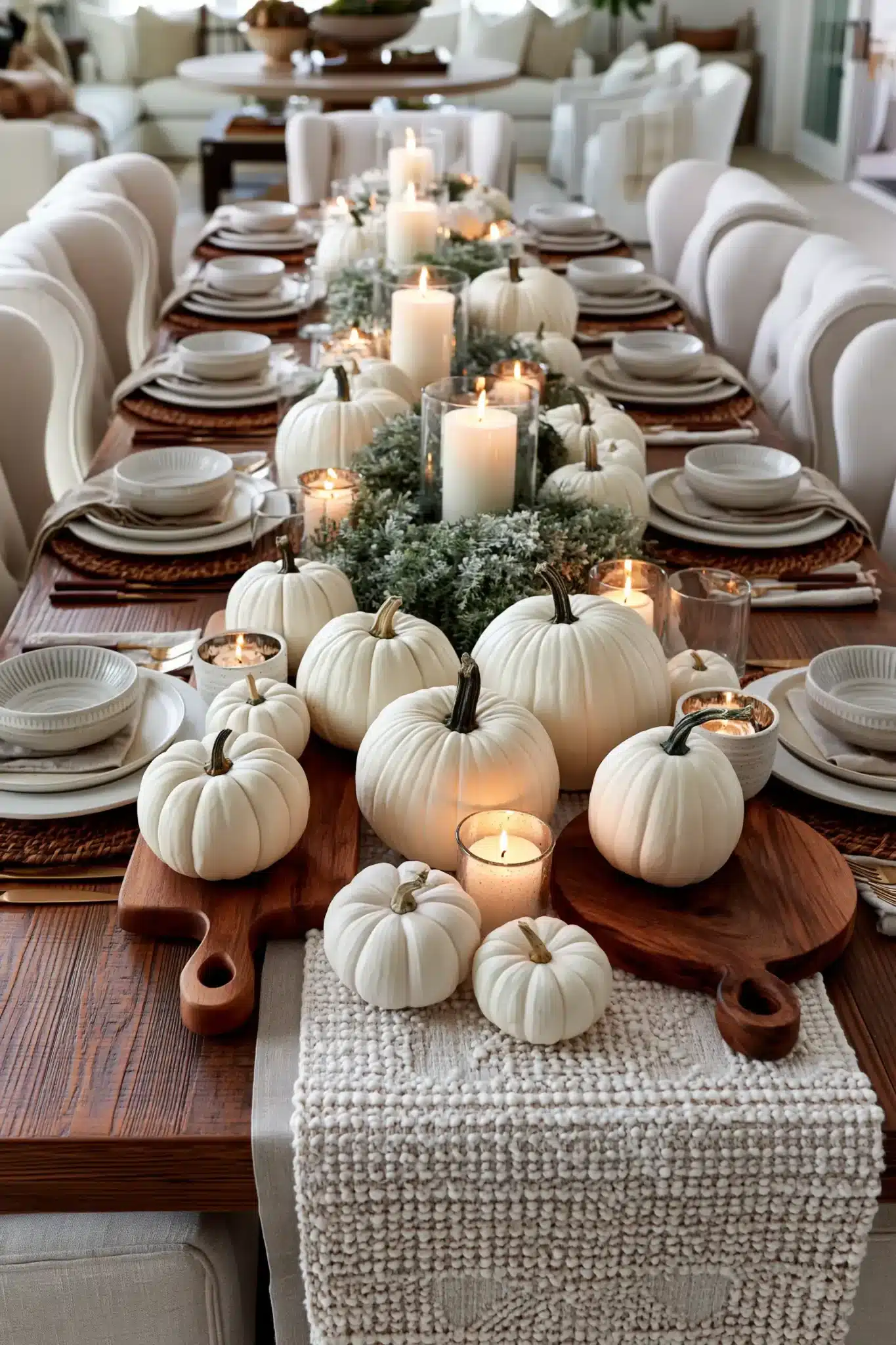 simple thanksgiving table decor
