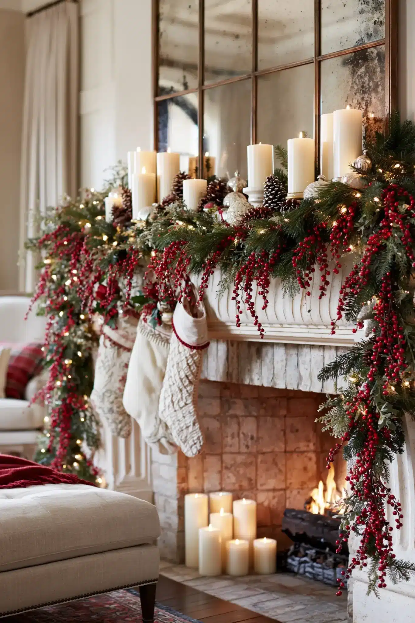 christmas fireplace decor ideas