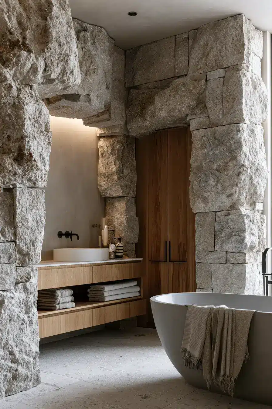 stone bathroom