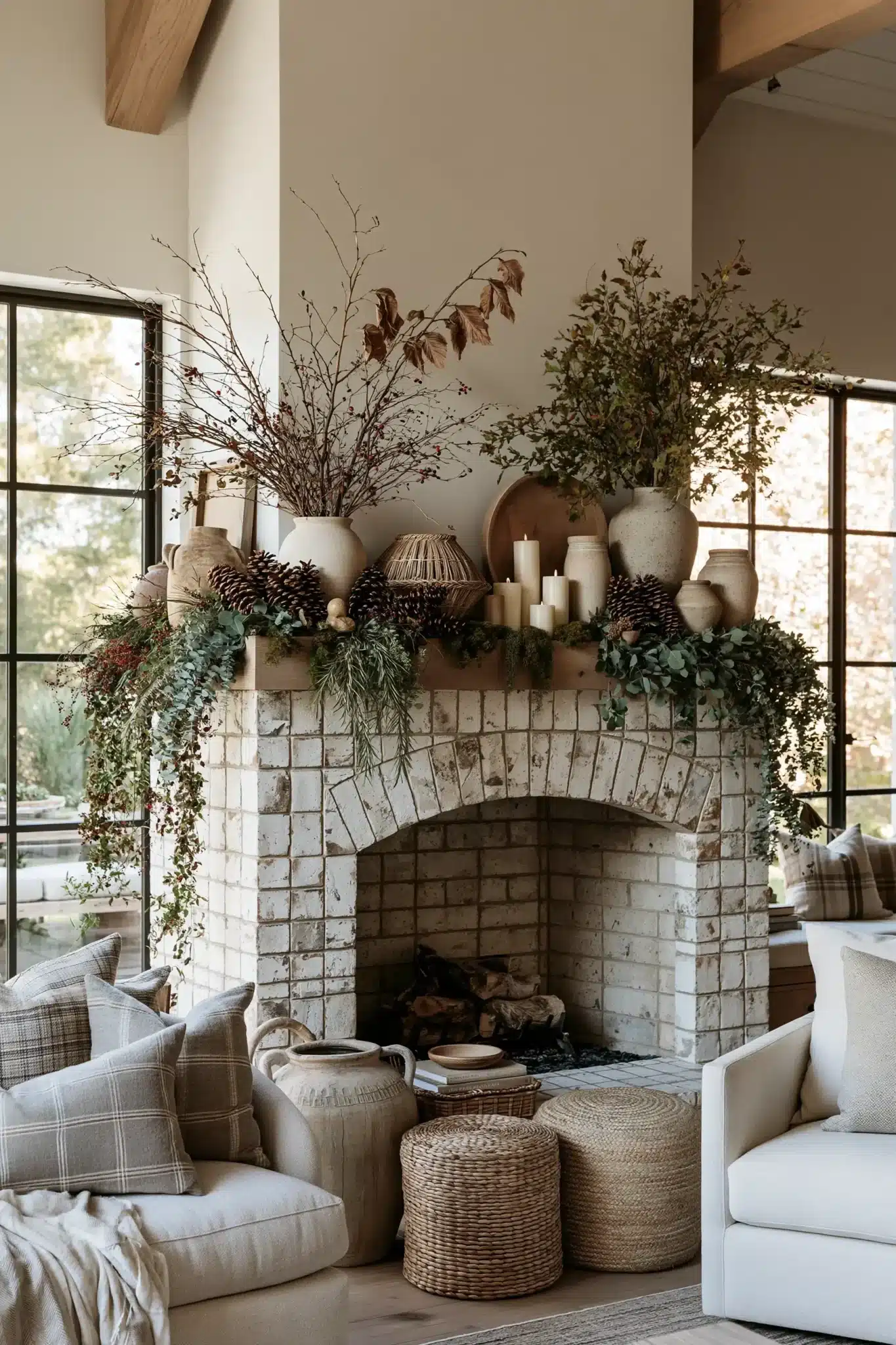 thanksgiving mantel decor