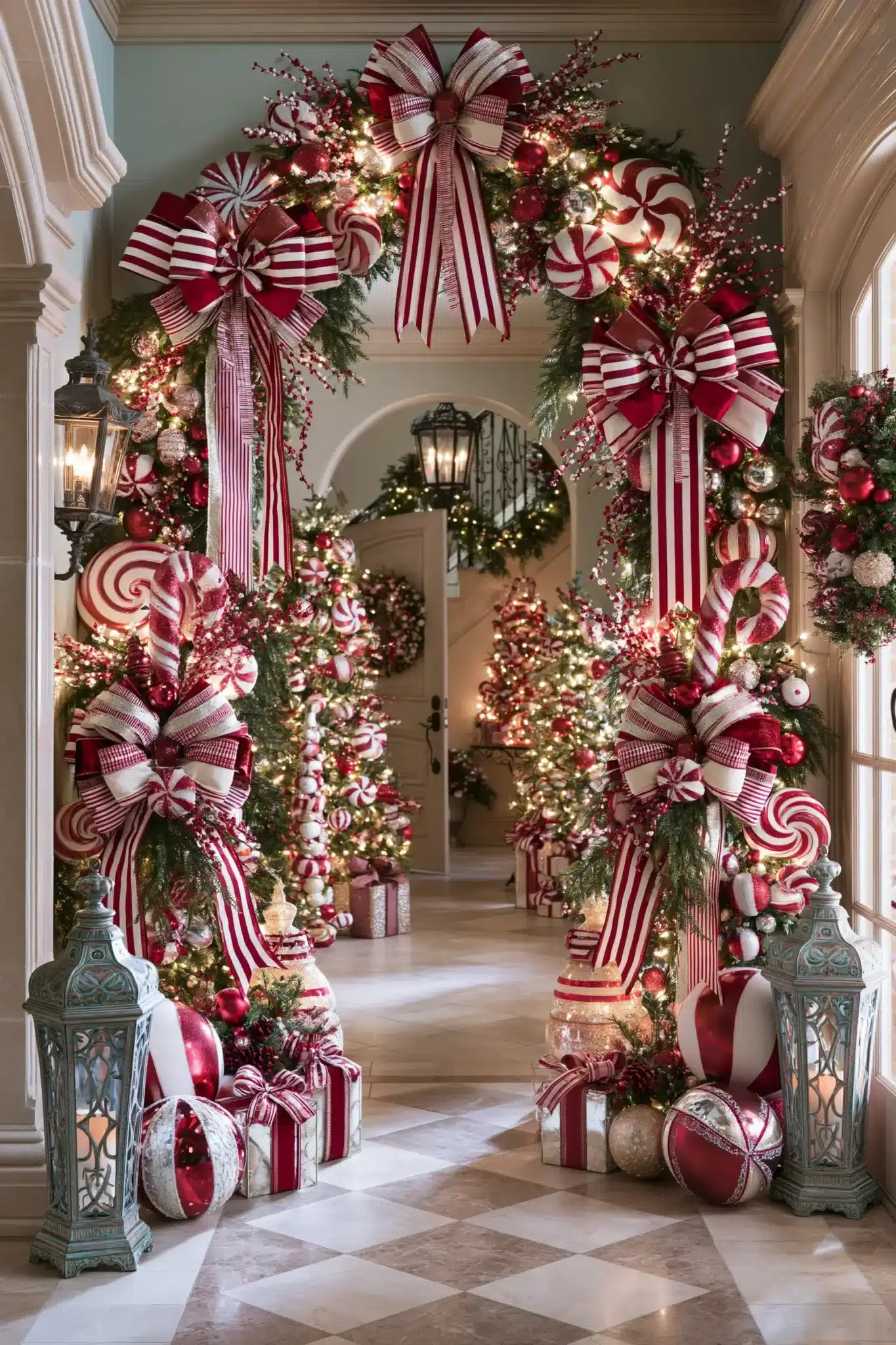 hallway christmas decor