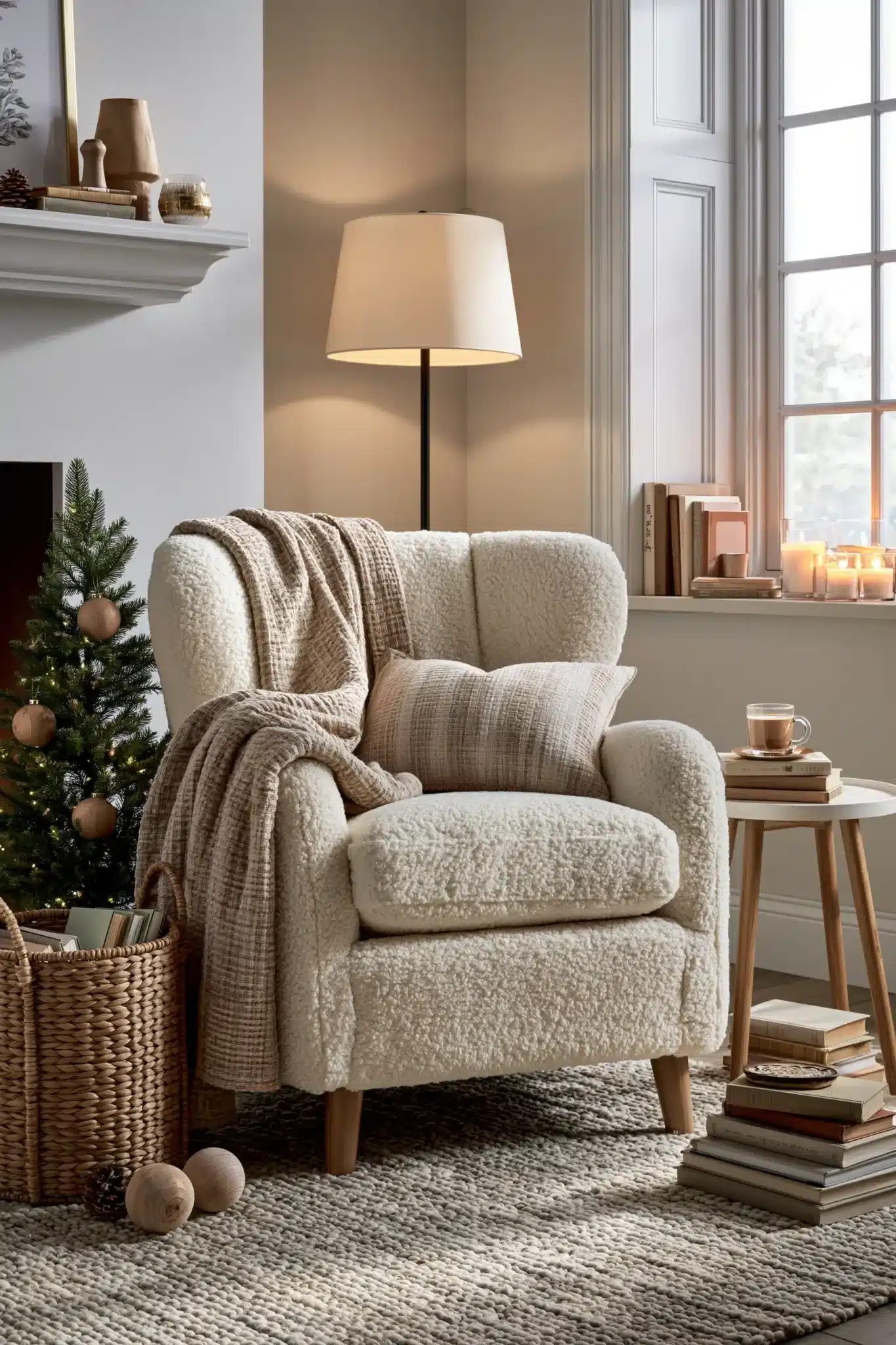 neutral christmas decor