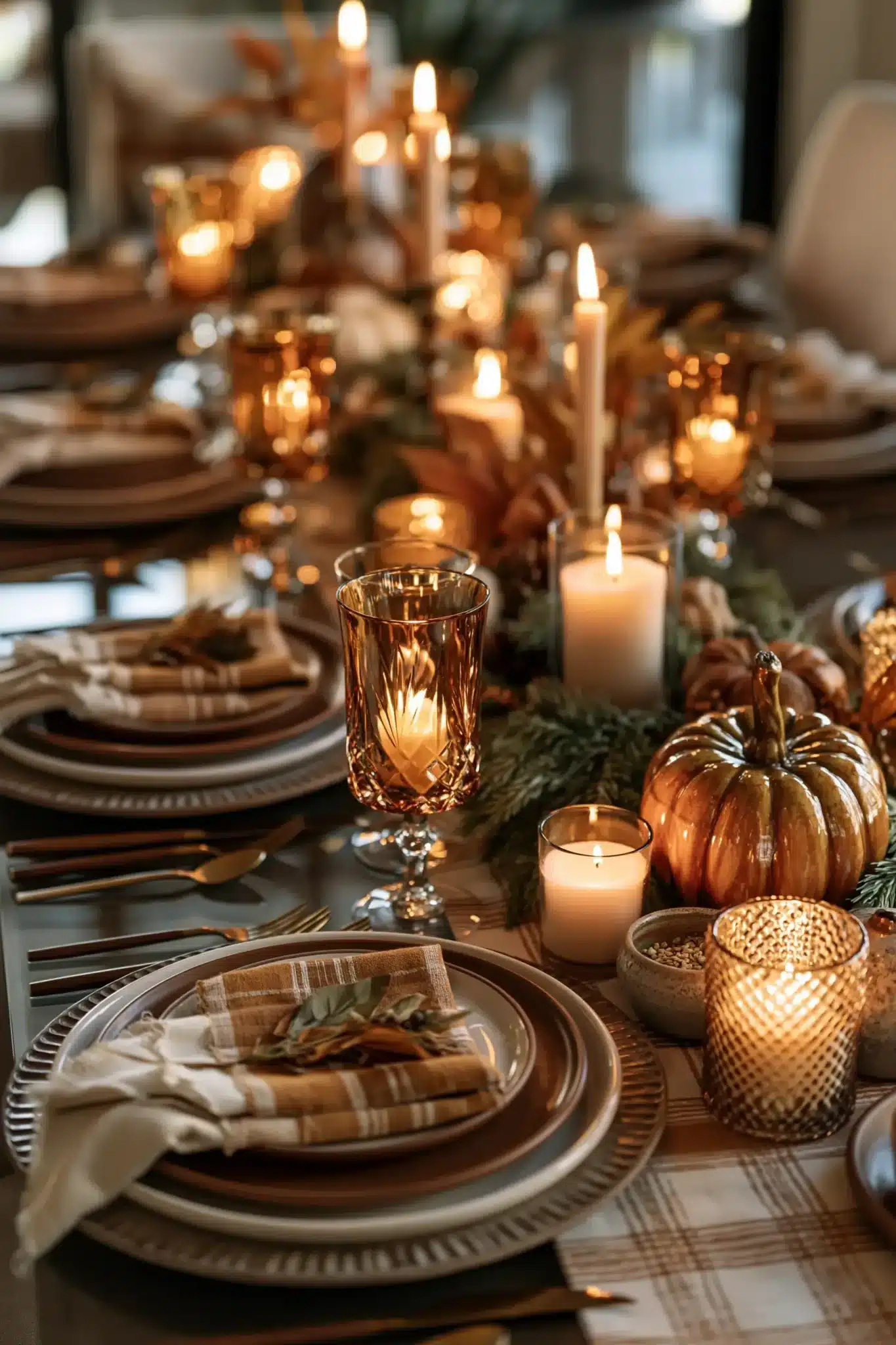simple thanksgiving table decor