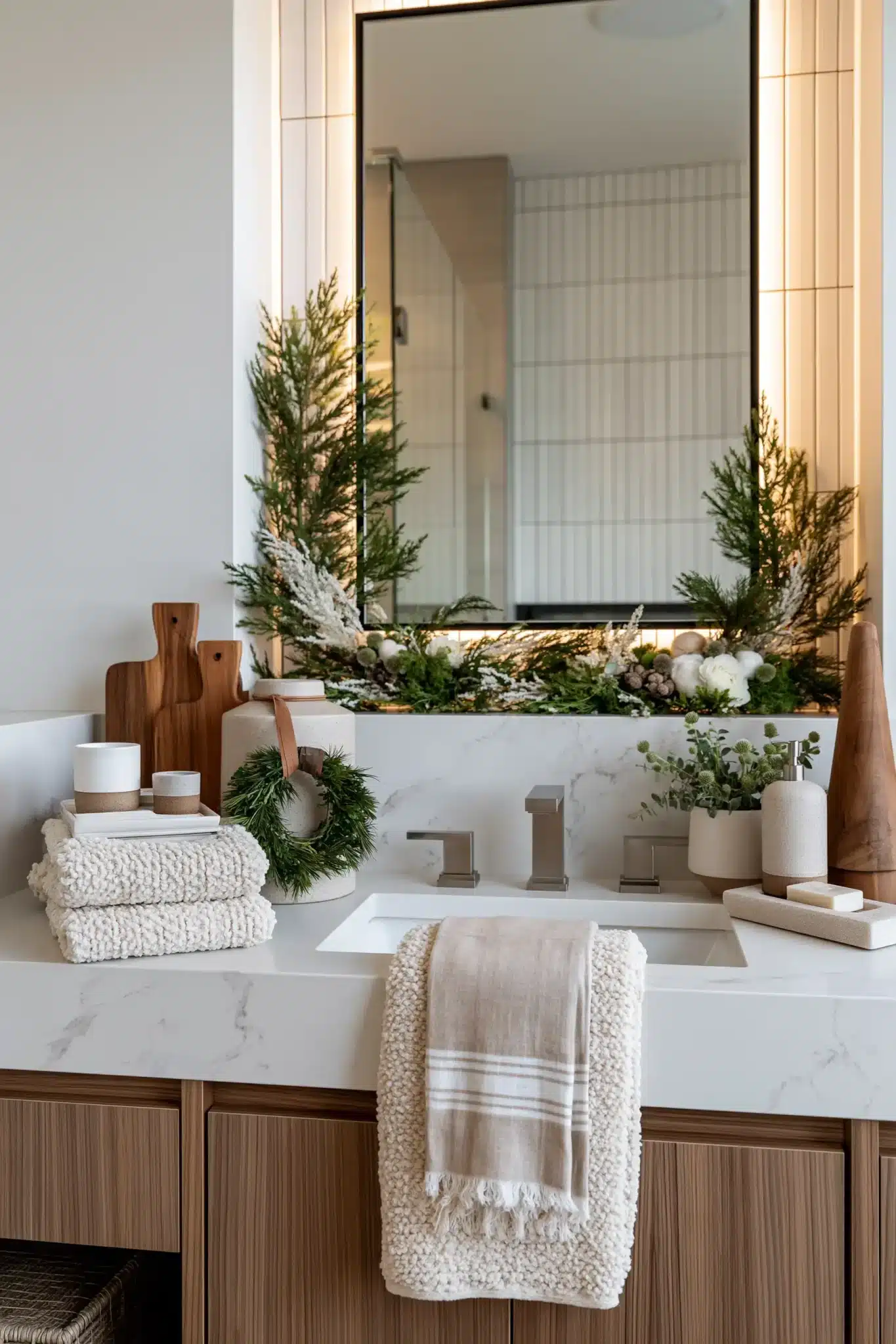 neutral christmas decor