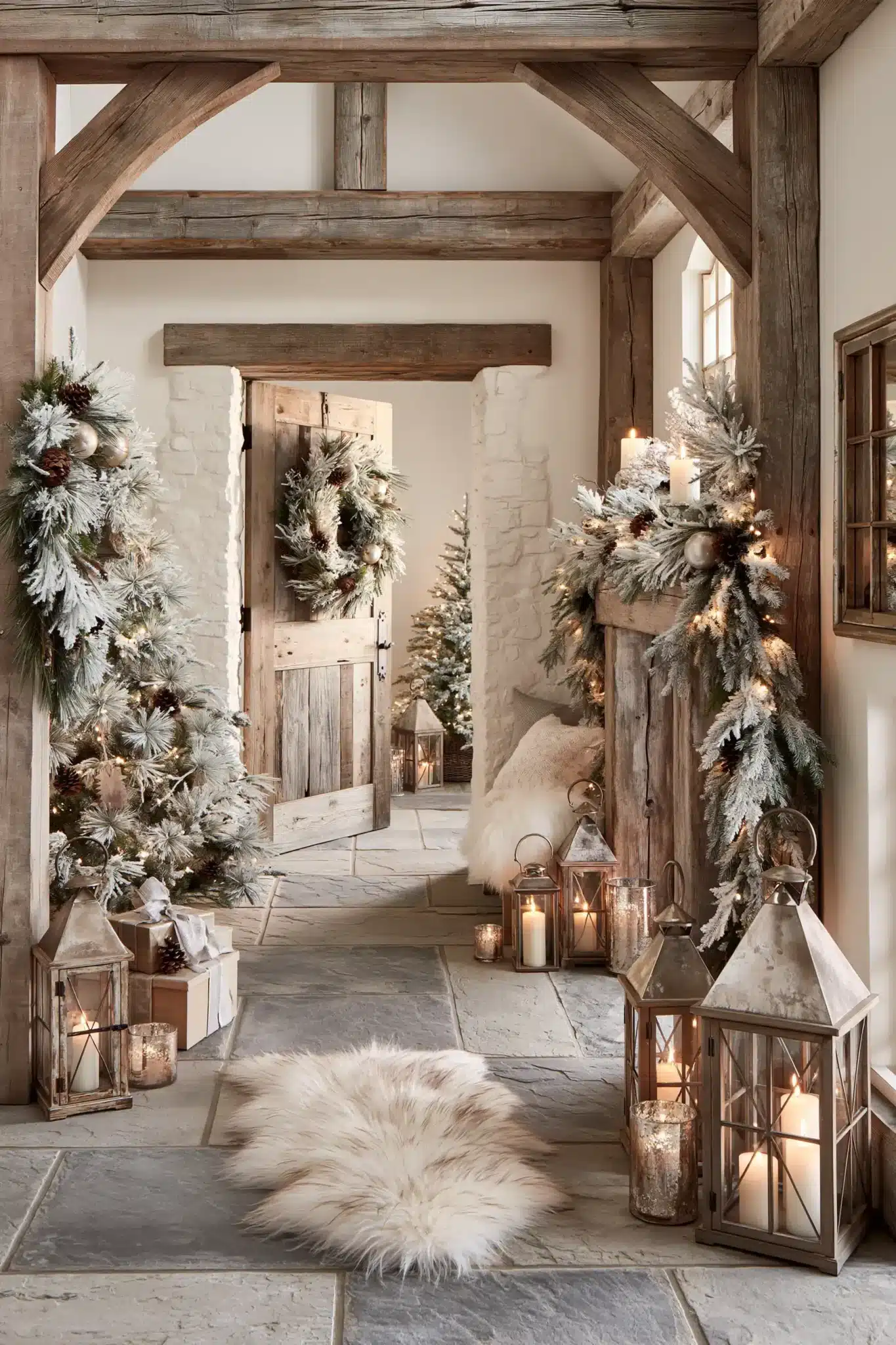 hallway christmas decor