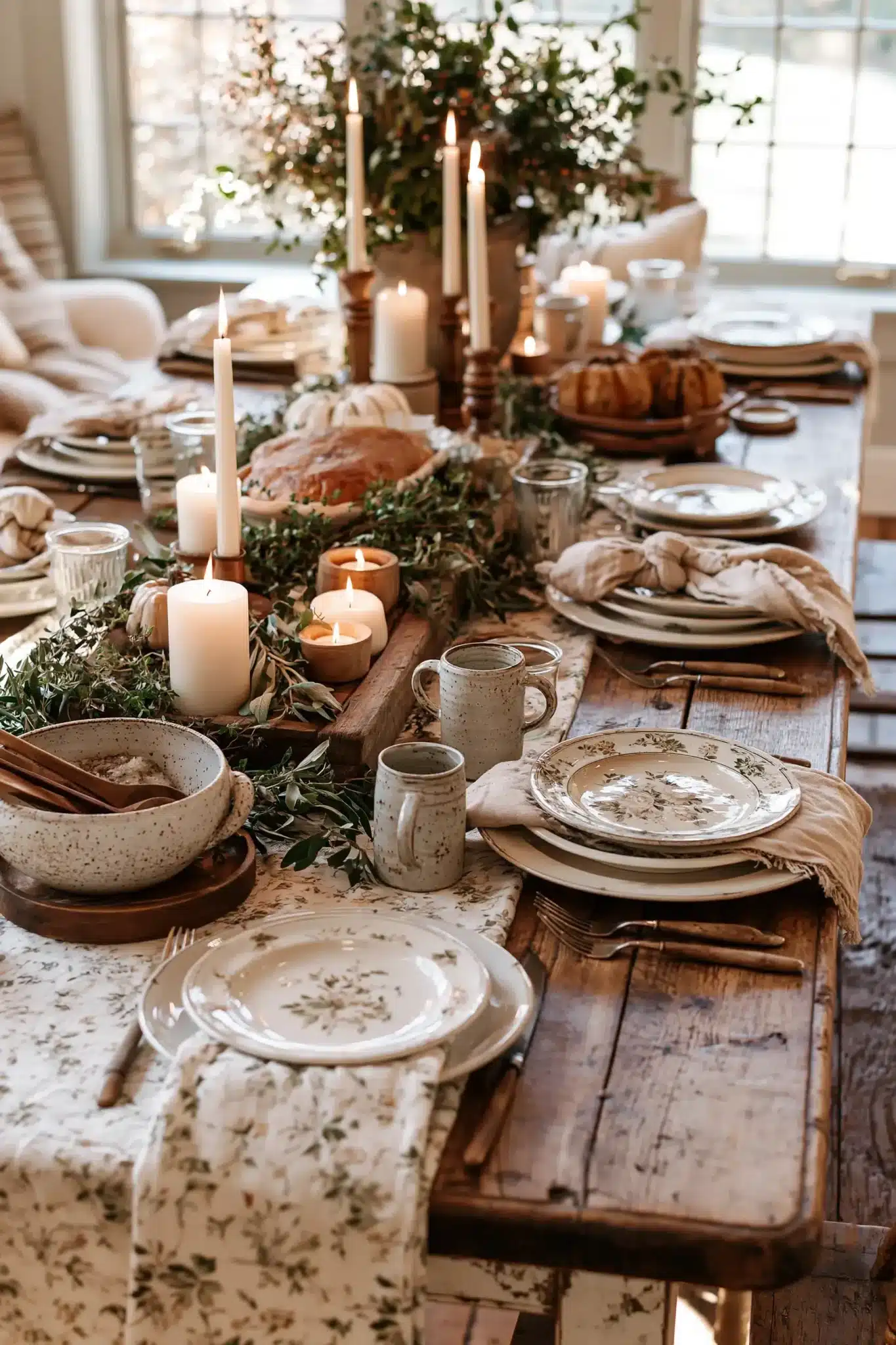 simple thanksgiving table decor