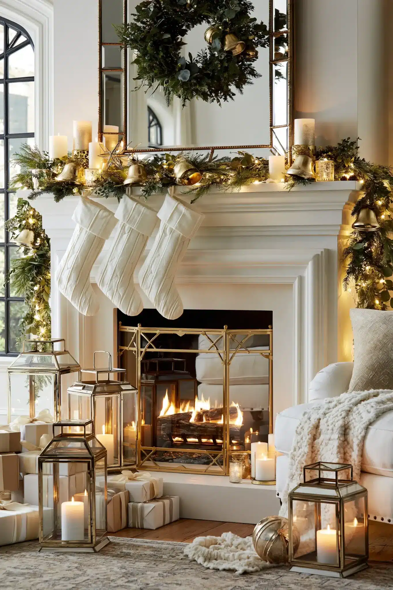 christmas fireplace decor ideas