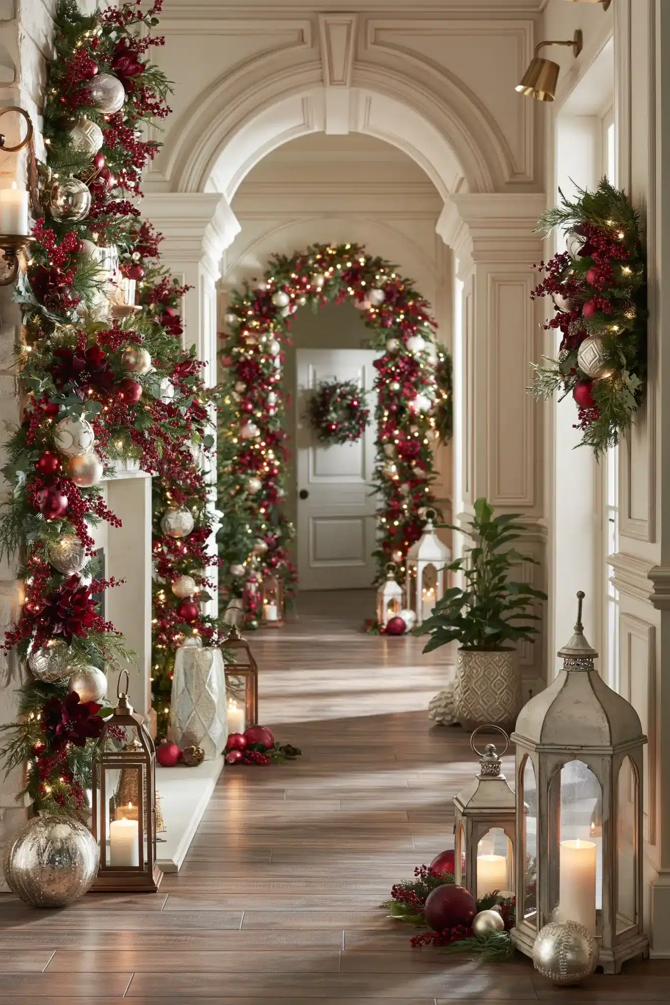 hallway christmas decor