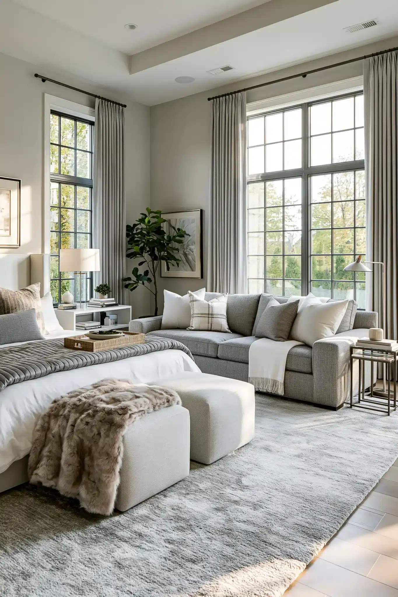grey and white bedroom ideas