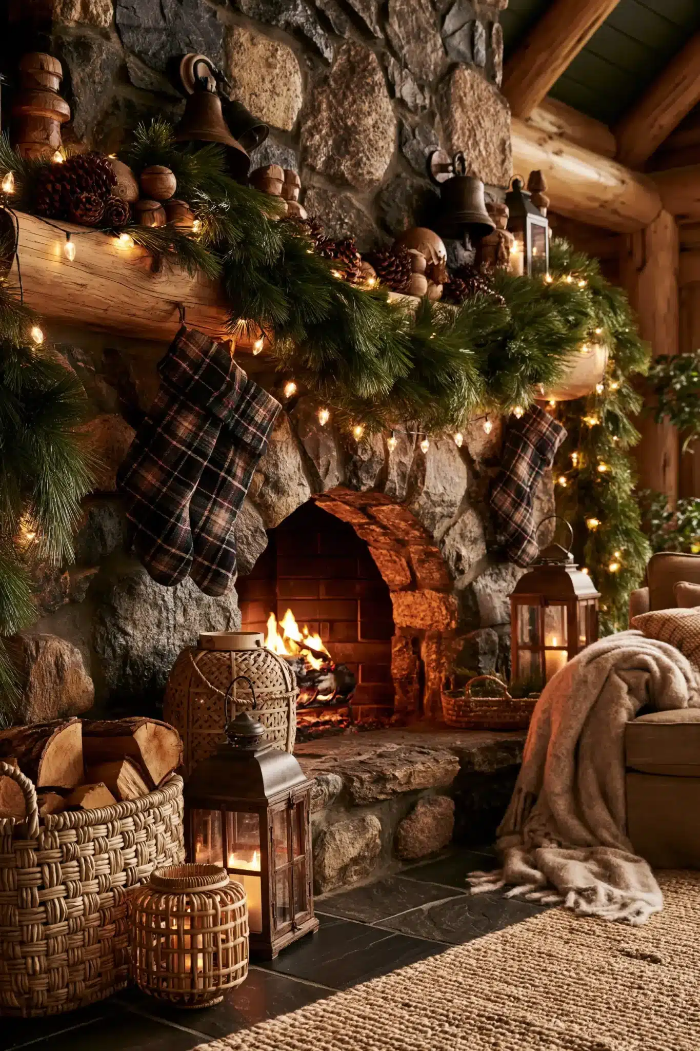 christmas fireplace decor ideas