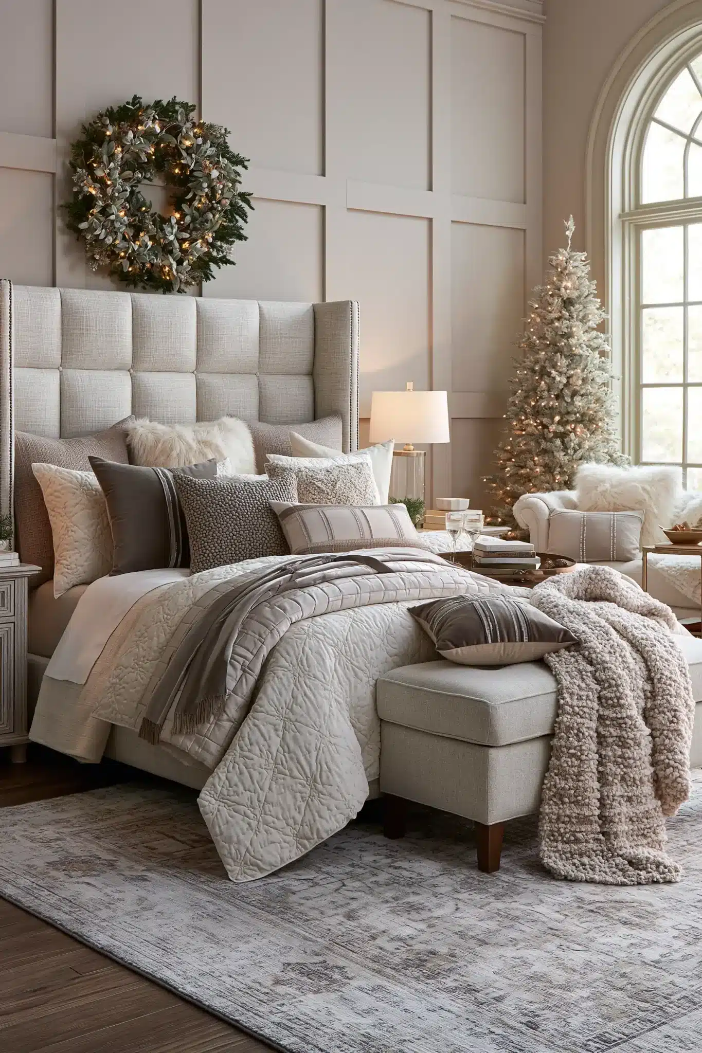 neutral christmas decor