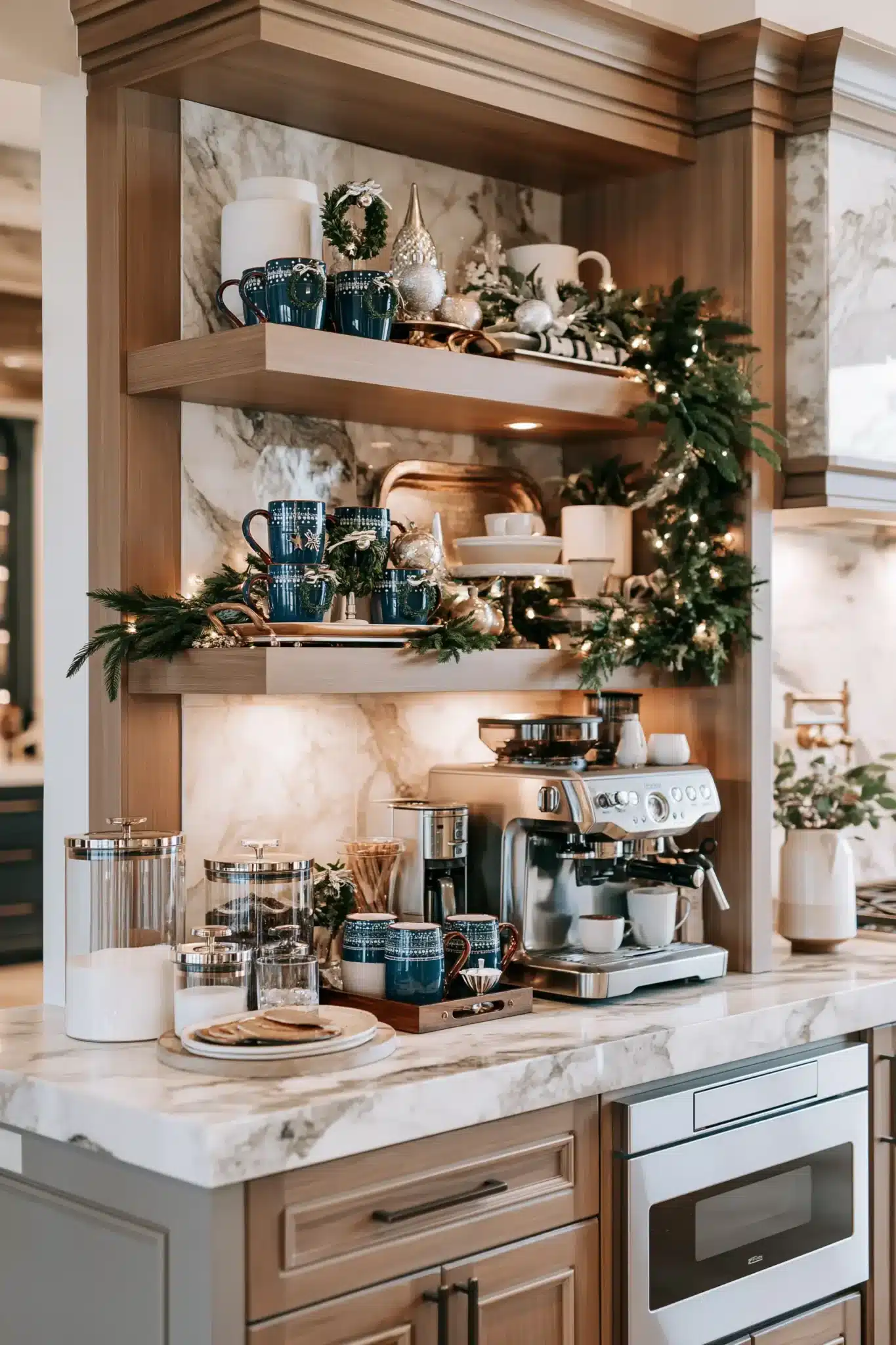 blue christmas decor
