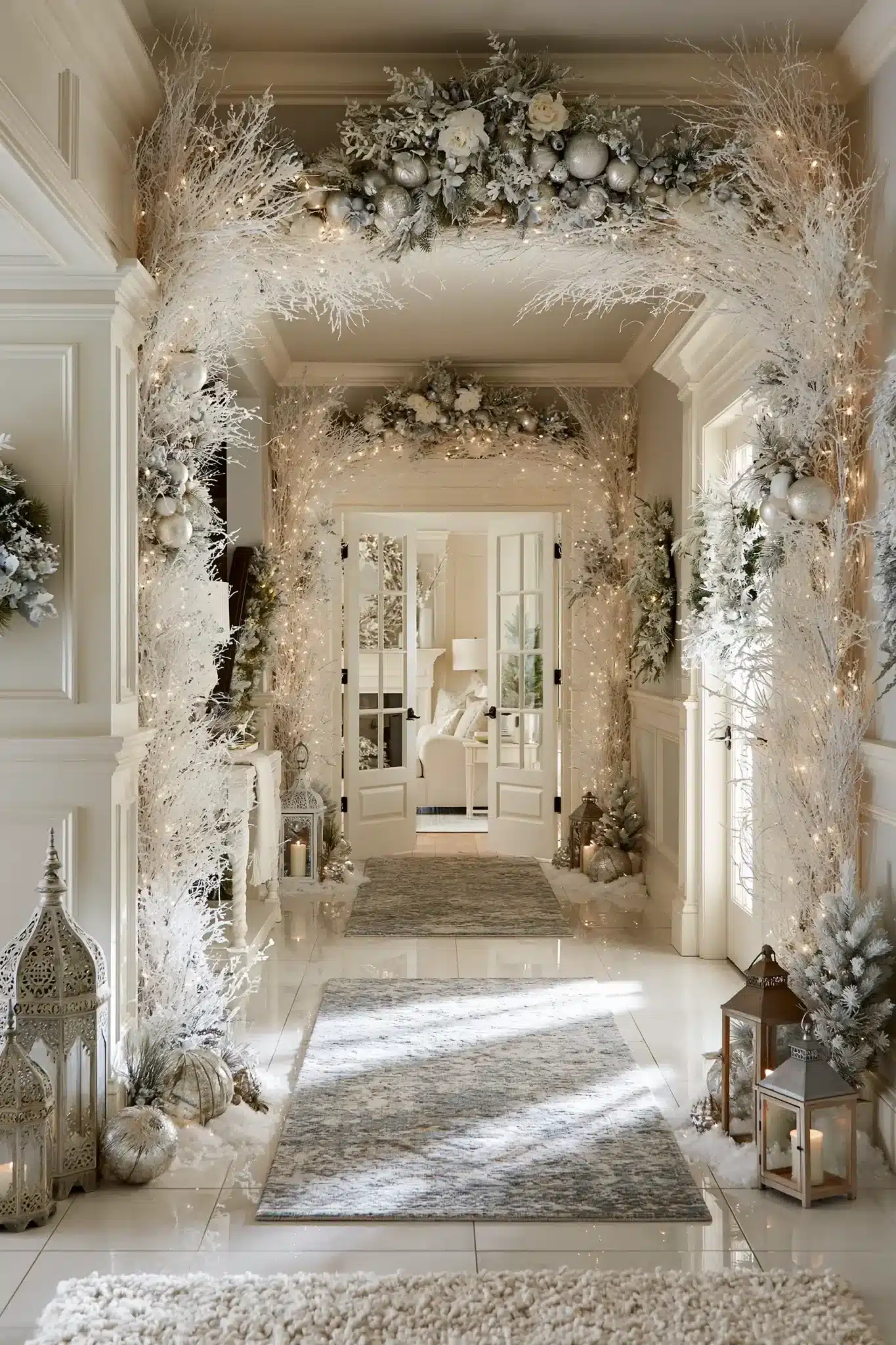 hallway christmas decor