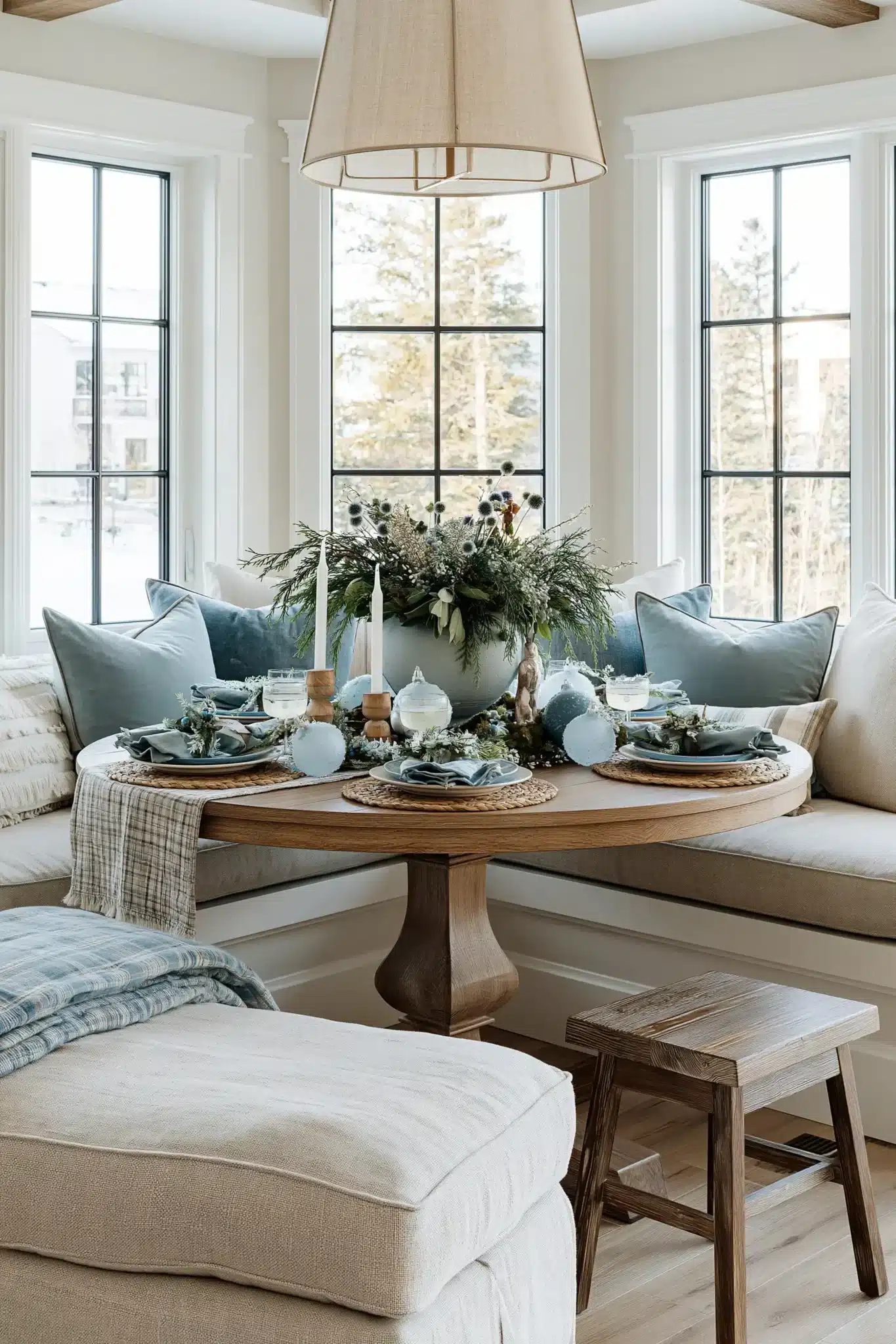 blue christmas decor