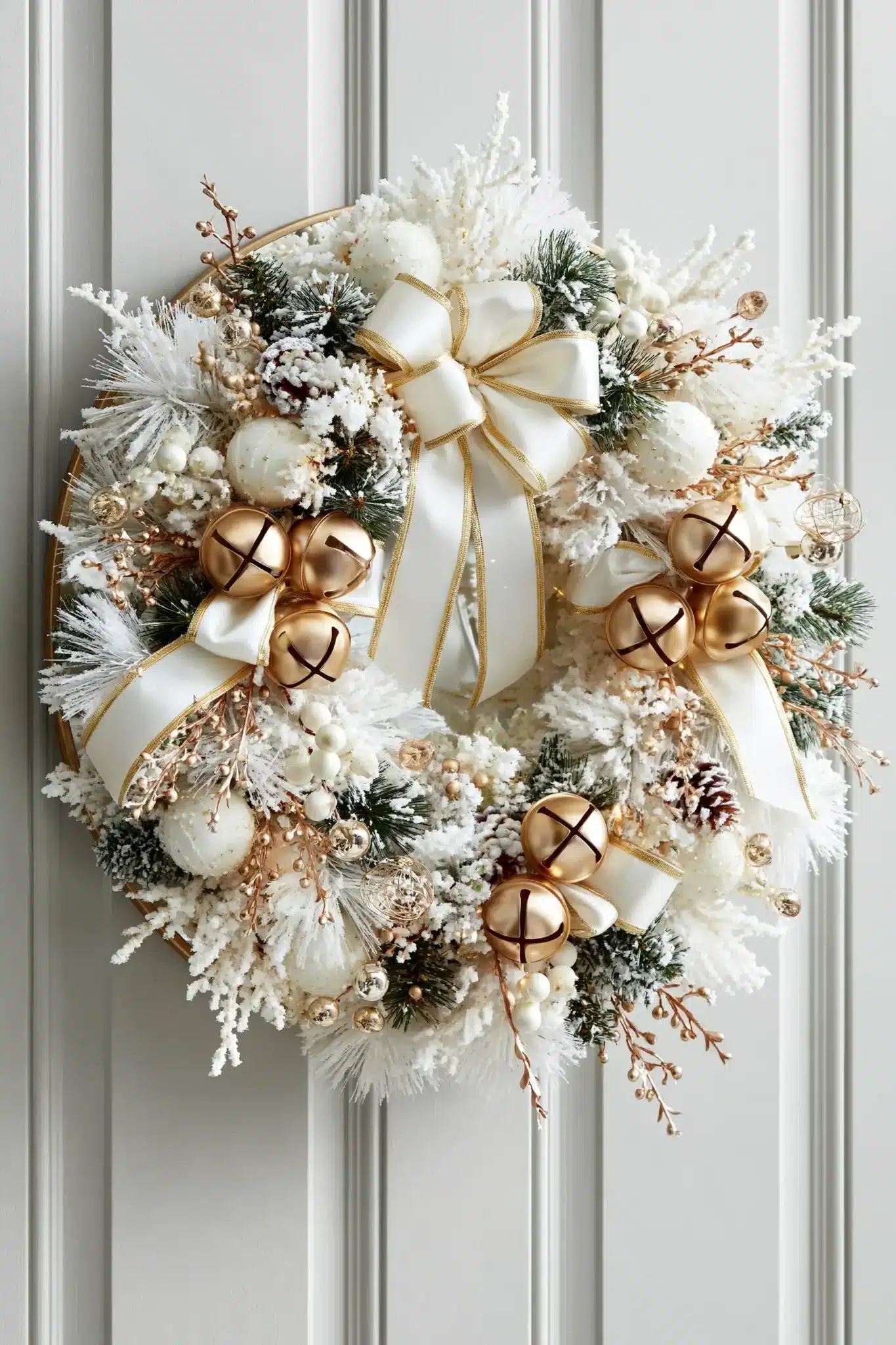 white and gold christmas decor