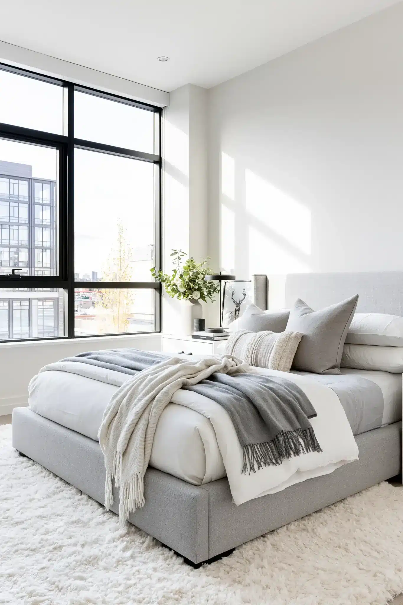 grey and white bedroom ideas