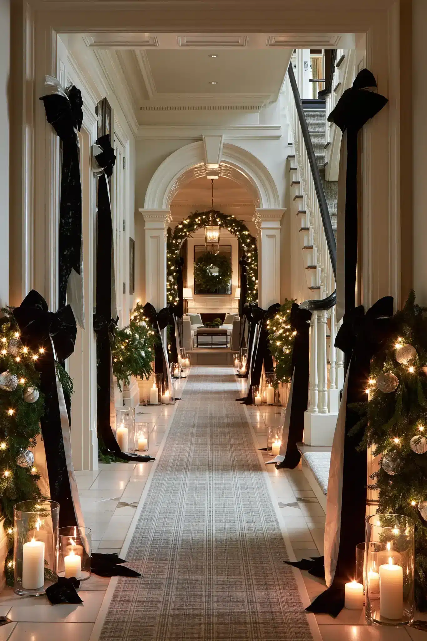 hallway christmas decor