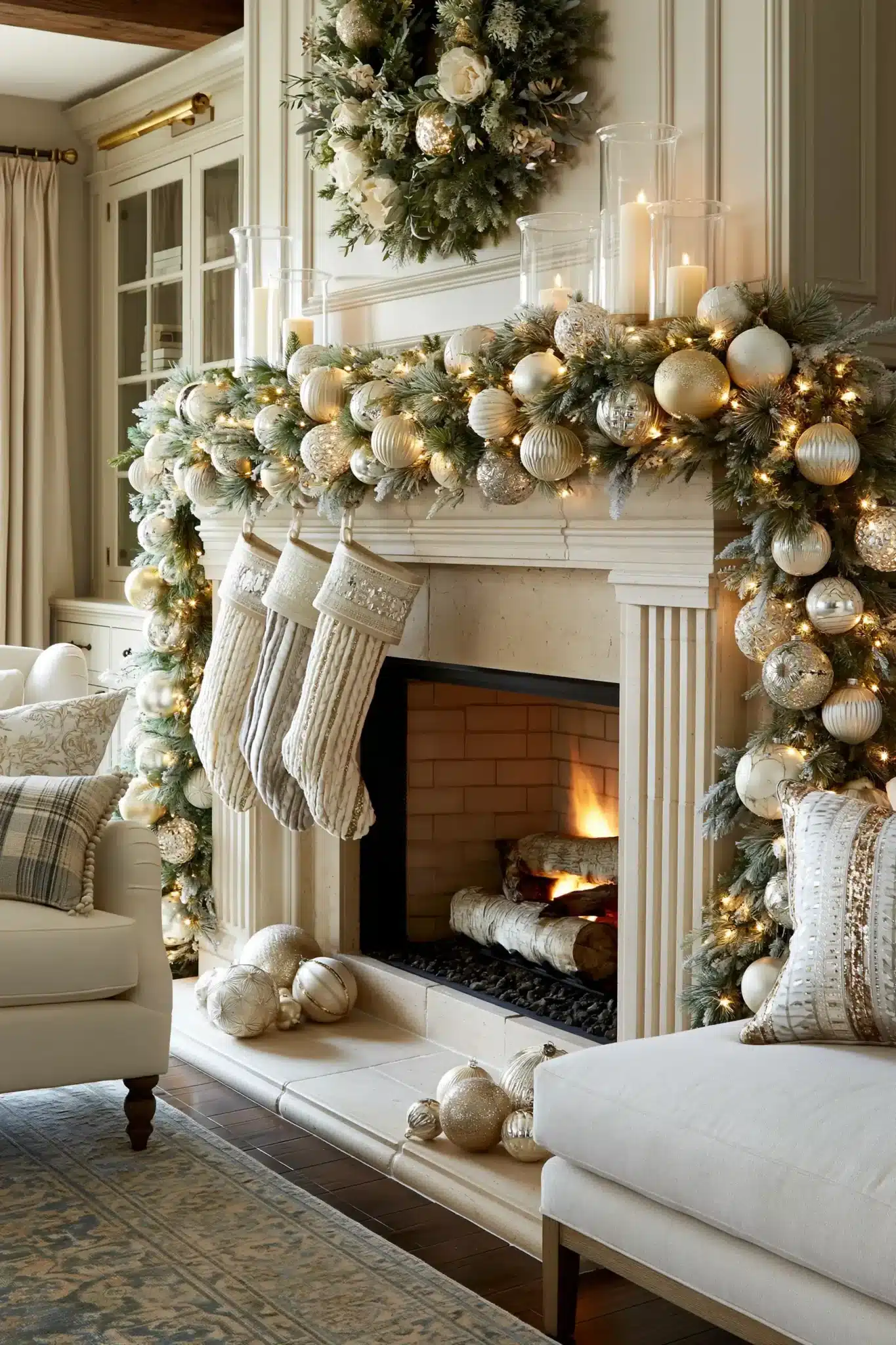 christmas fireplace decor ideas