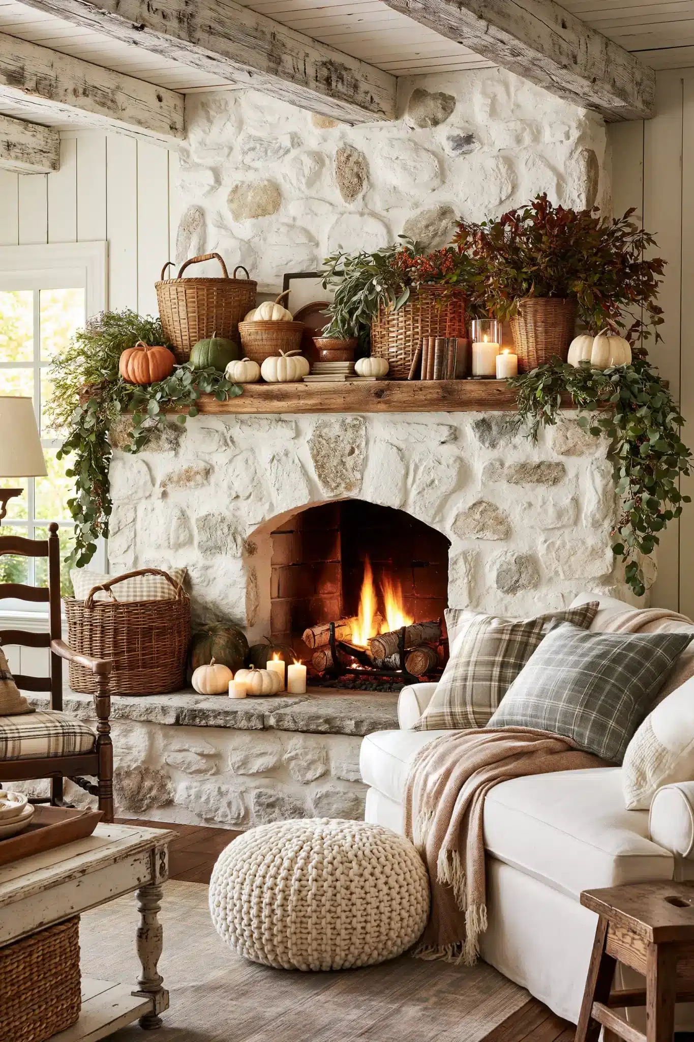 thanksgiving mantel decor