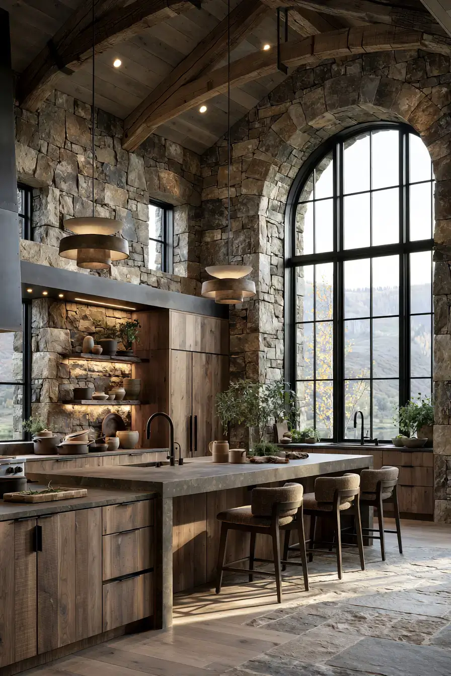 stone kitchen