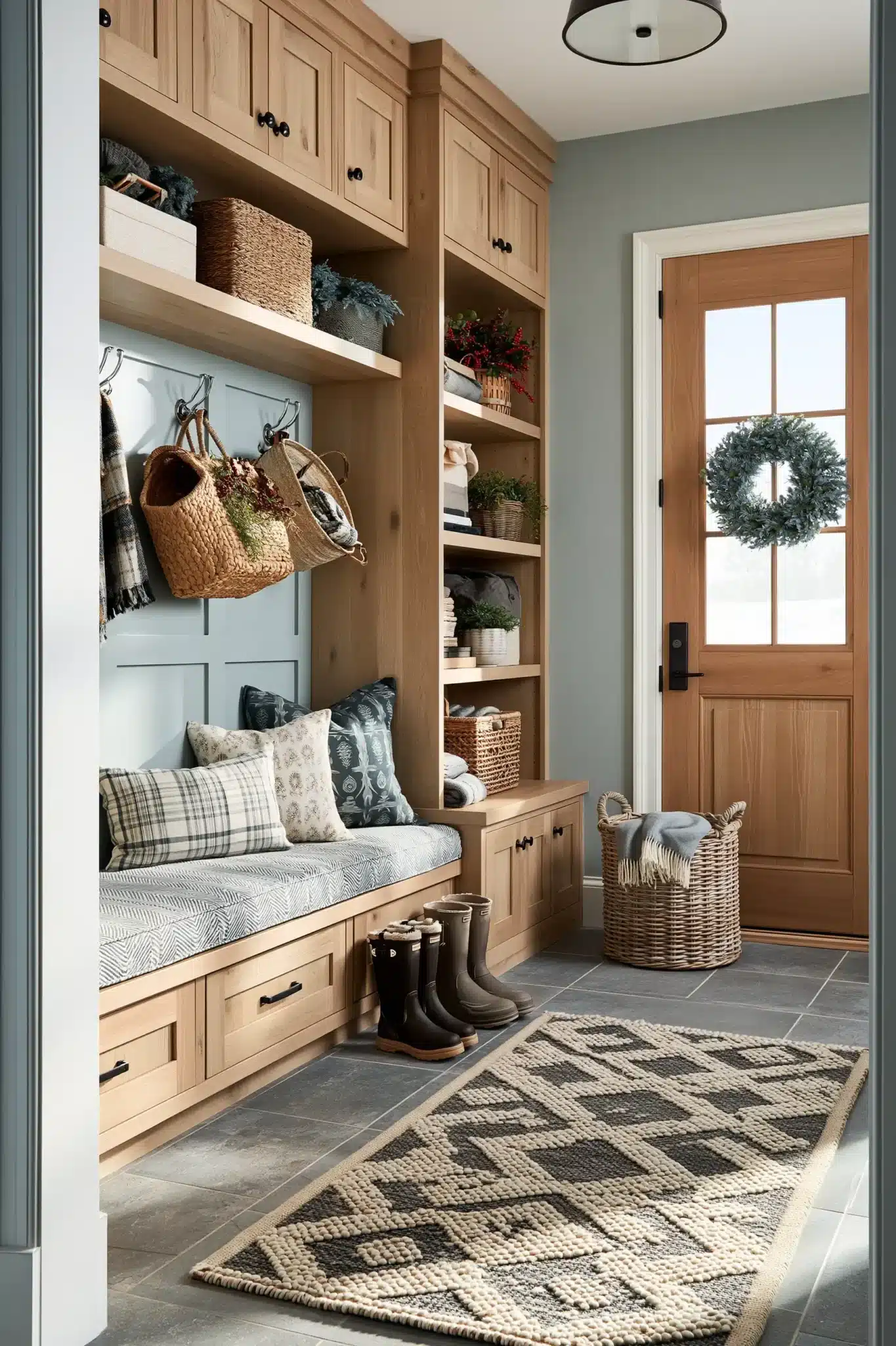 blue christmas decor