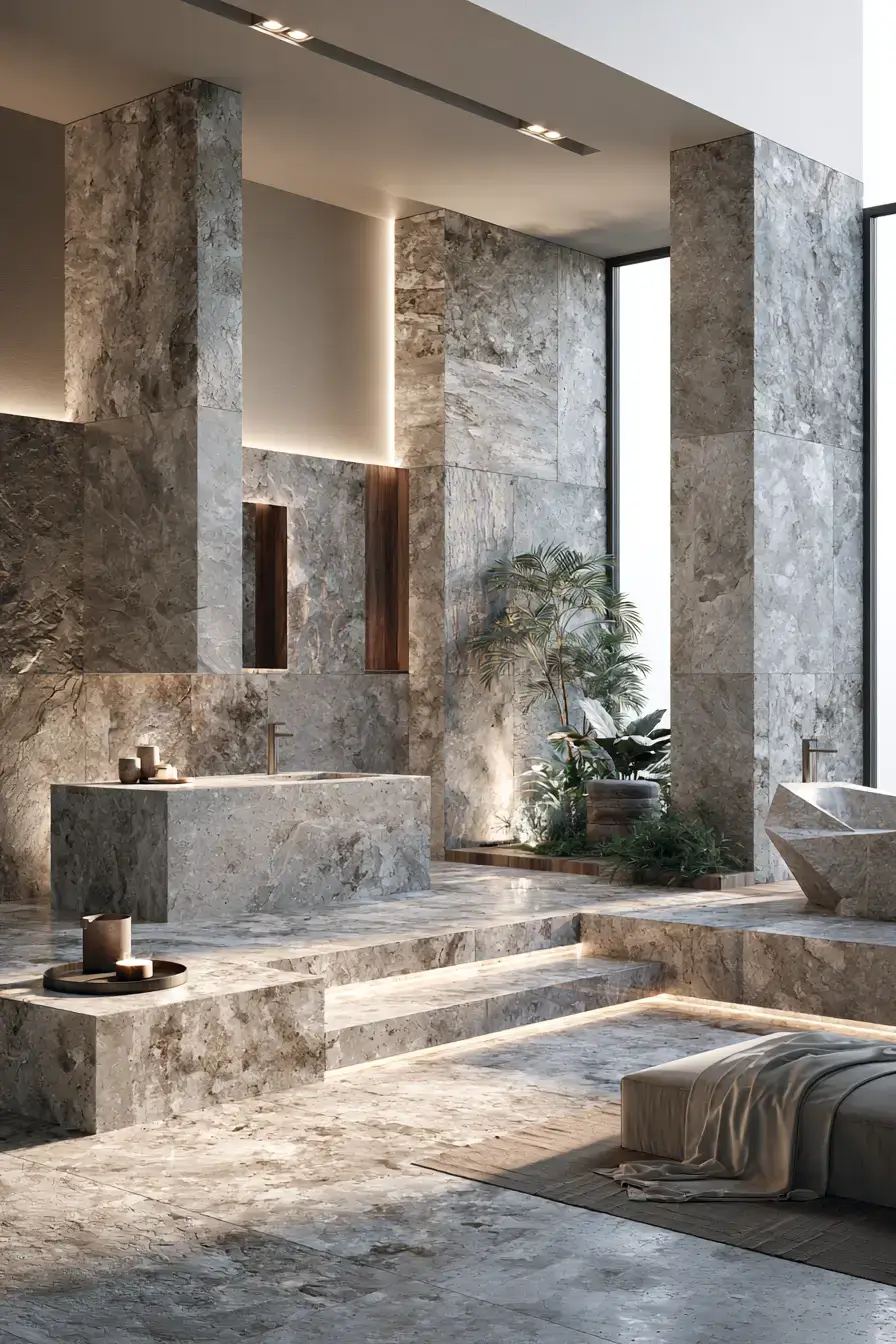 stone bathroom