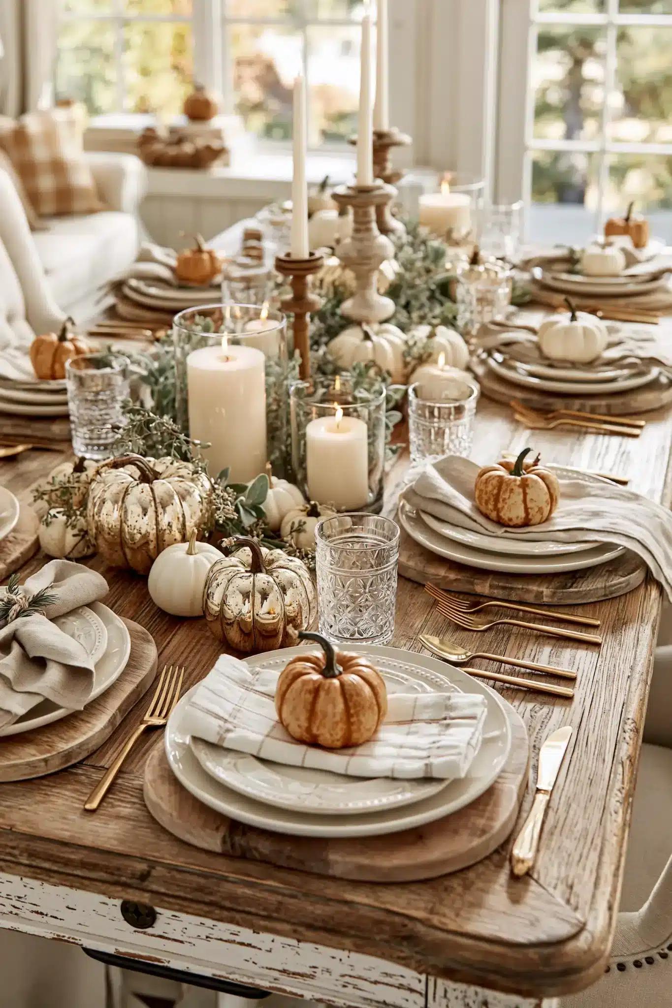 simple thanksgiving table decor