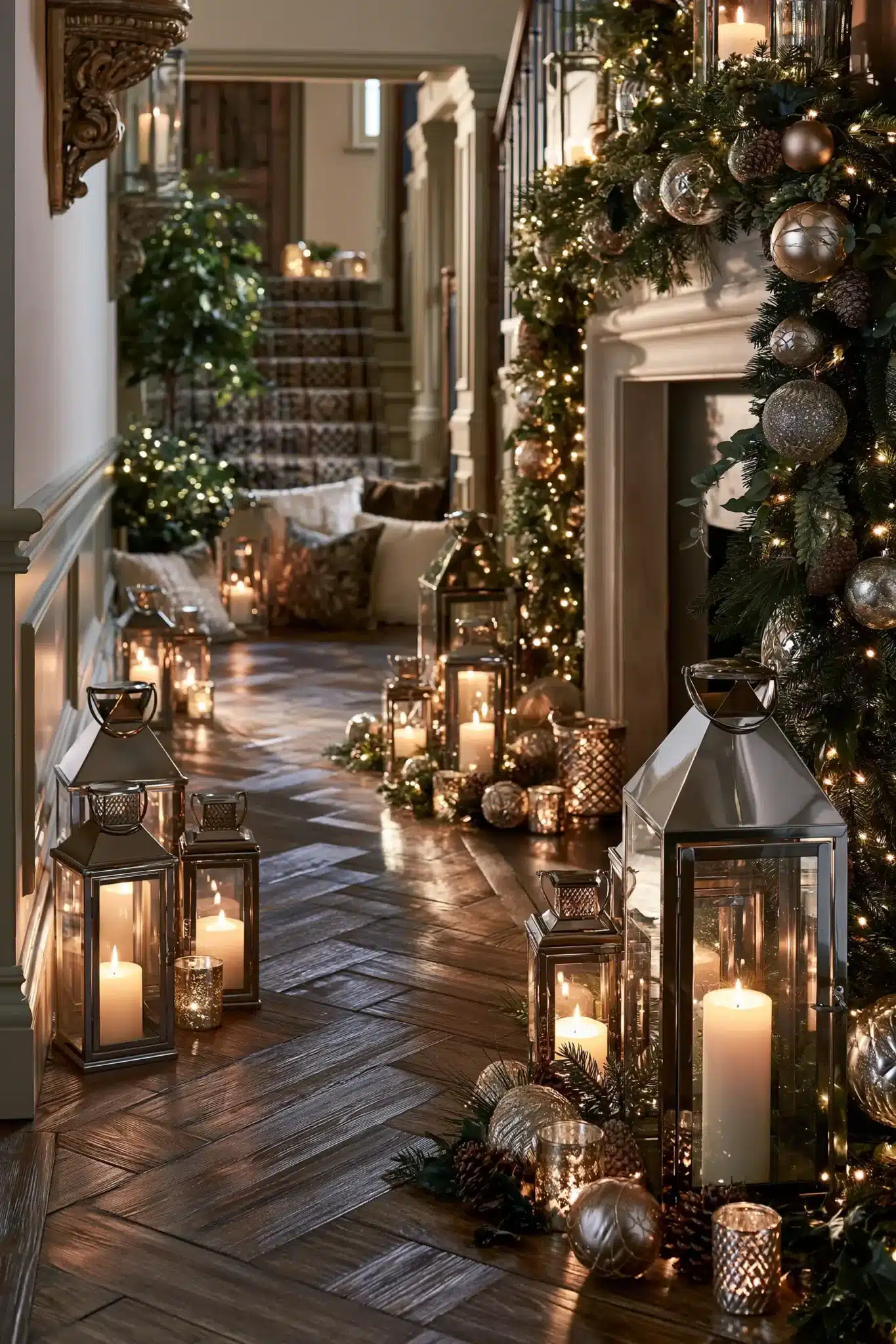 hallway christmas decor