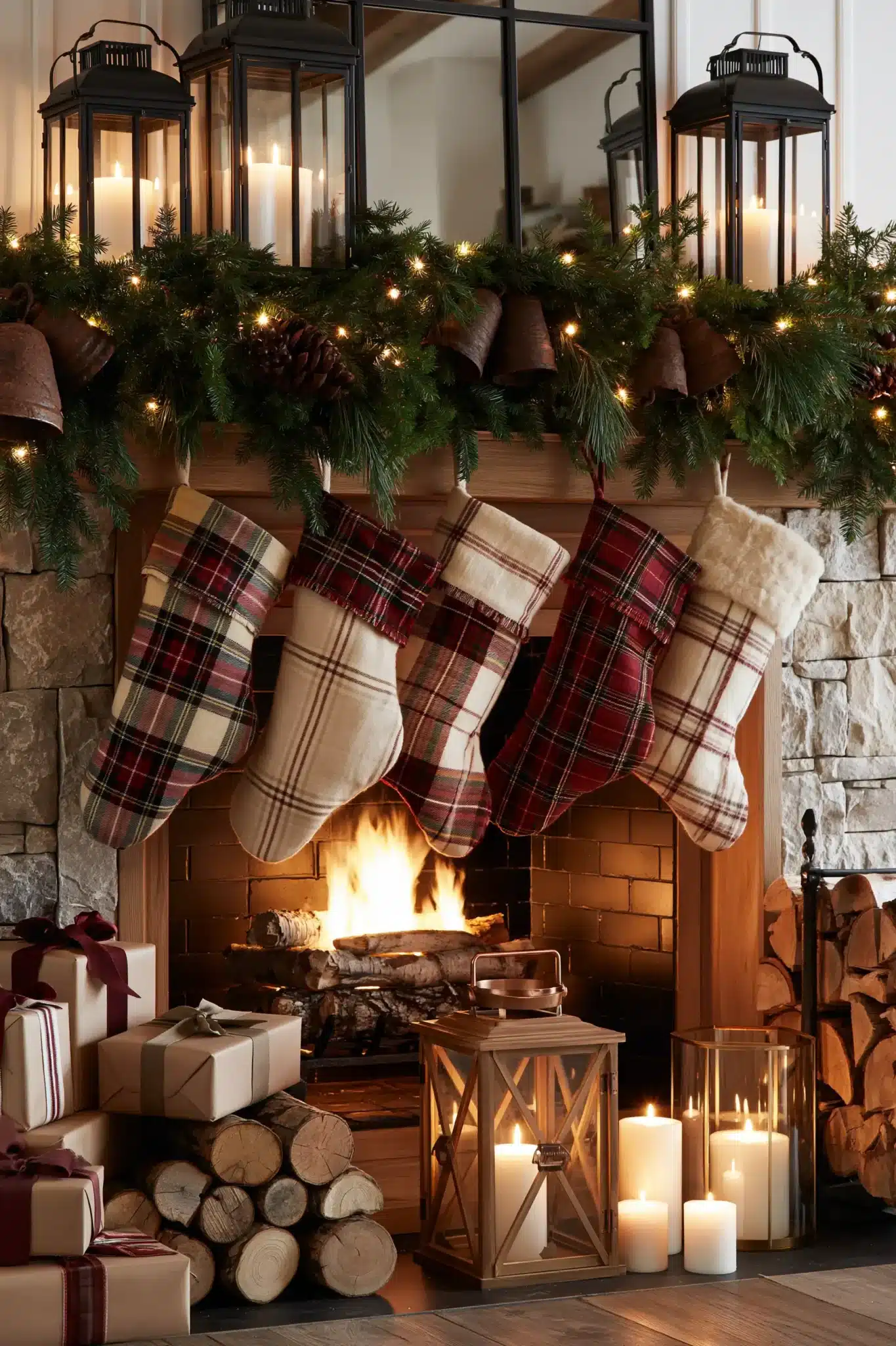 christmas fireplace decor ideas