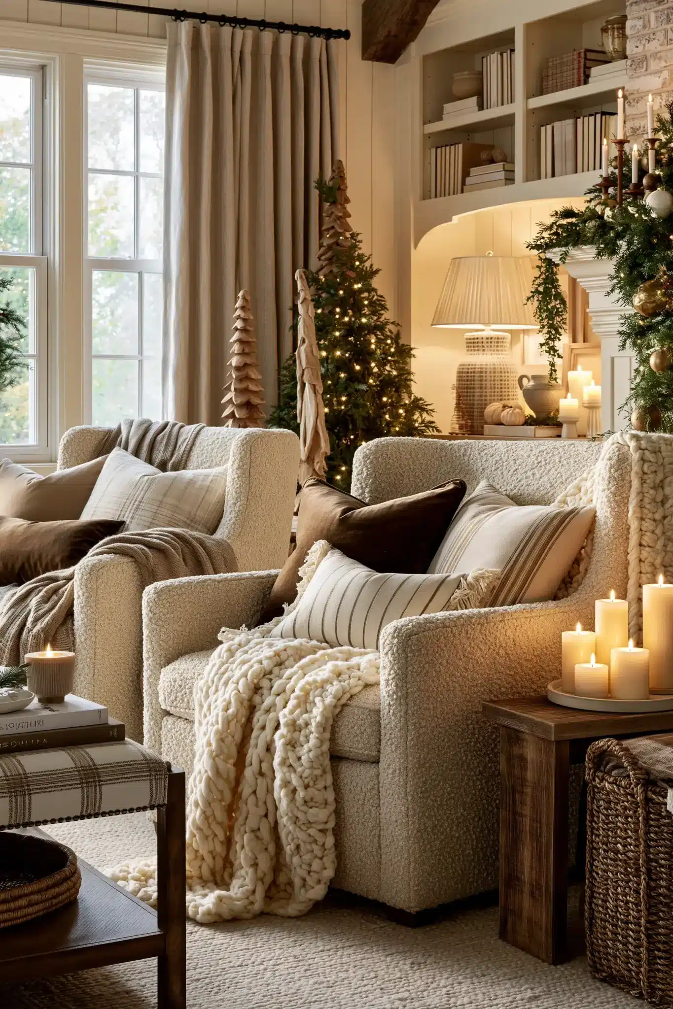 neutral christmas decor