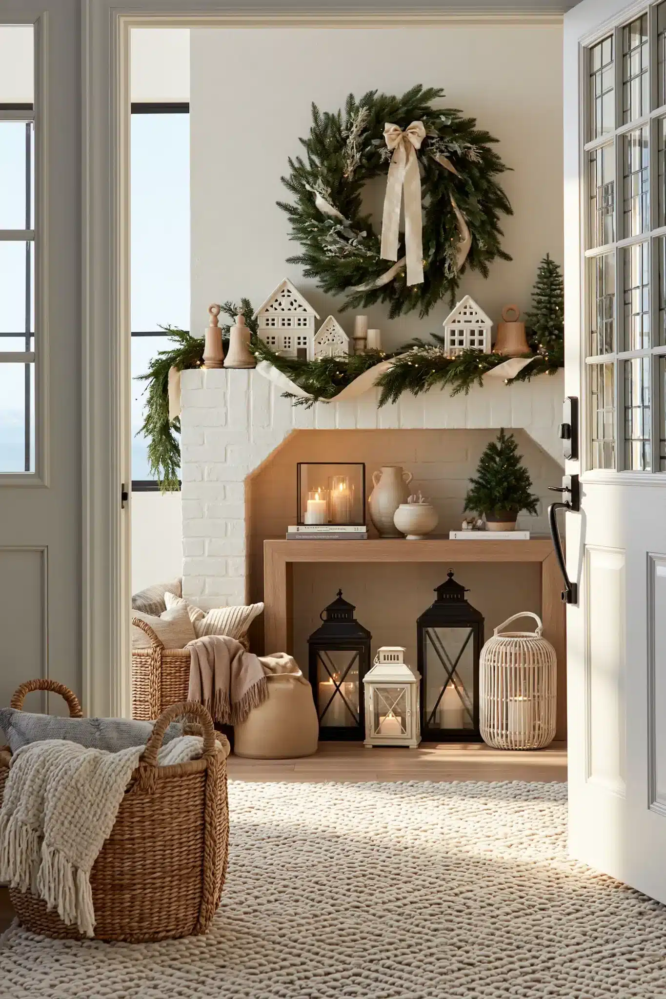 neutral christmas decor