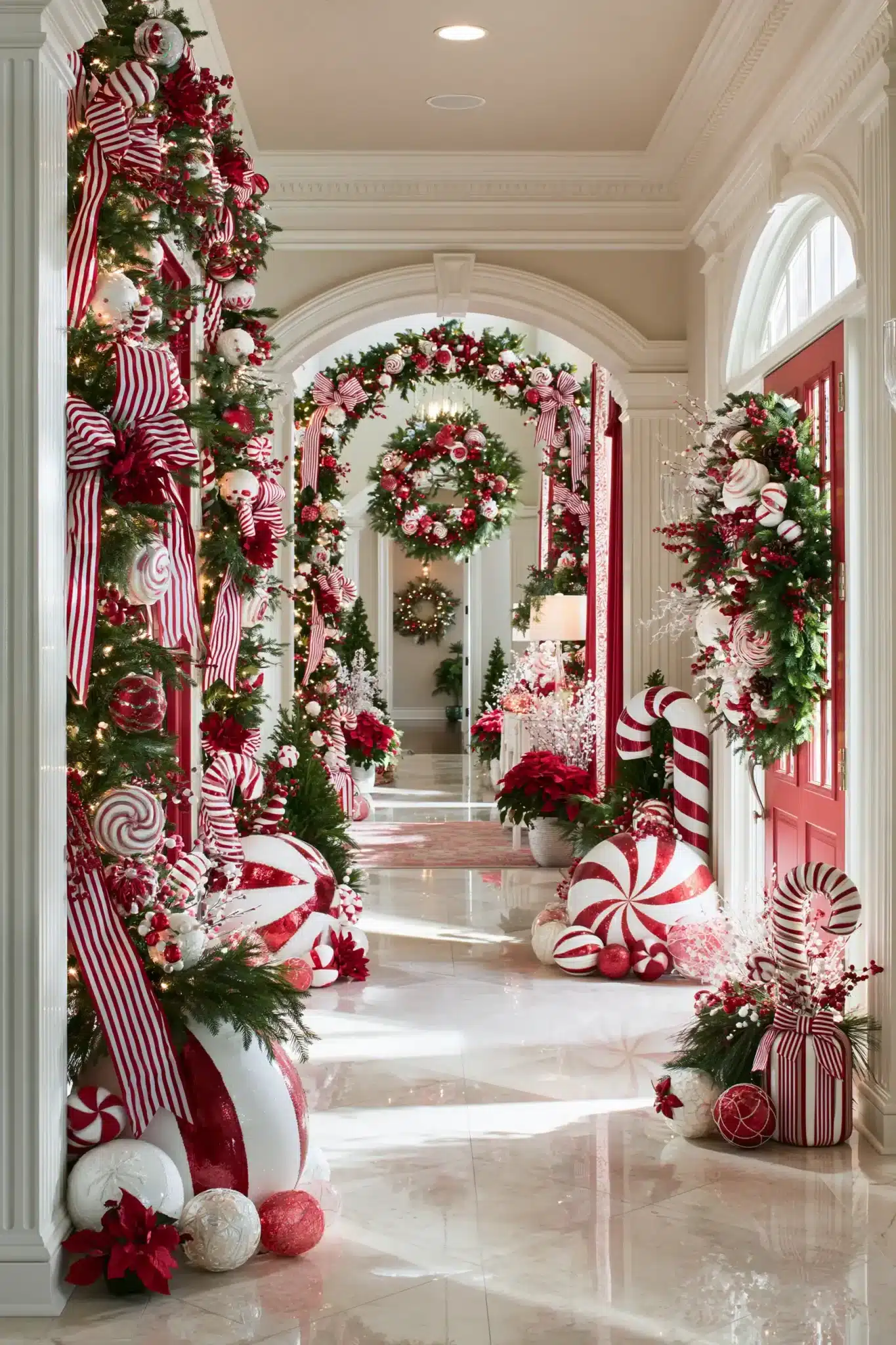 hallway christmas decor