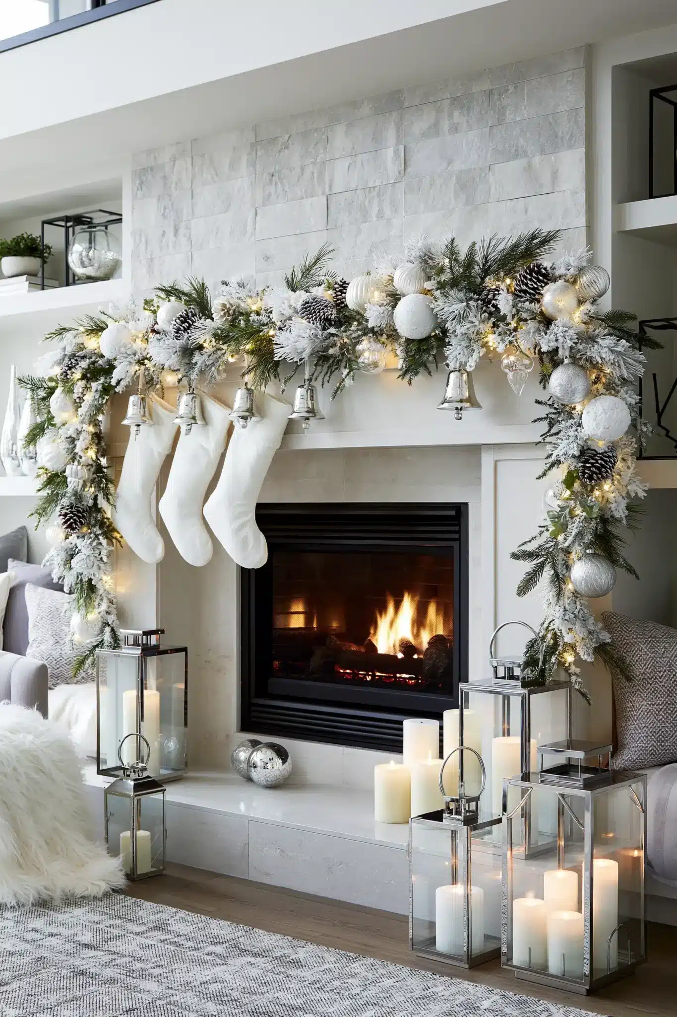 christmas fireplace decor ideas
