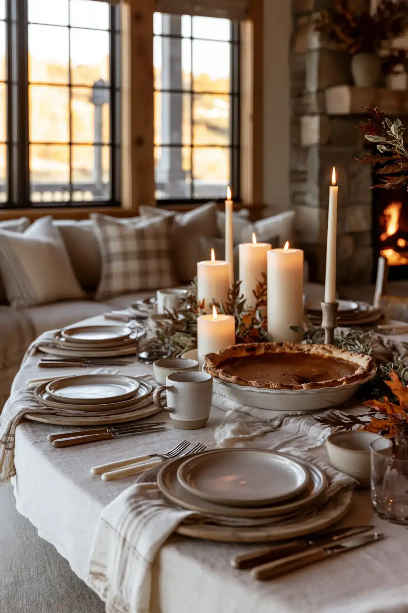simple thanksgiving table decor
