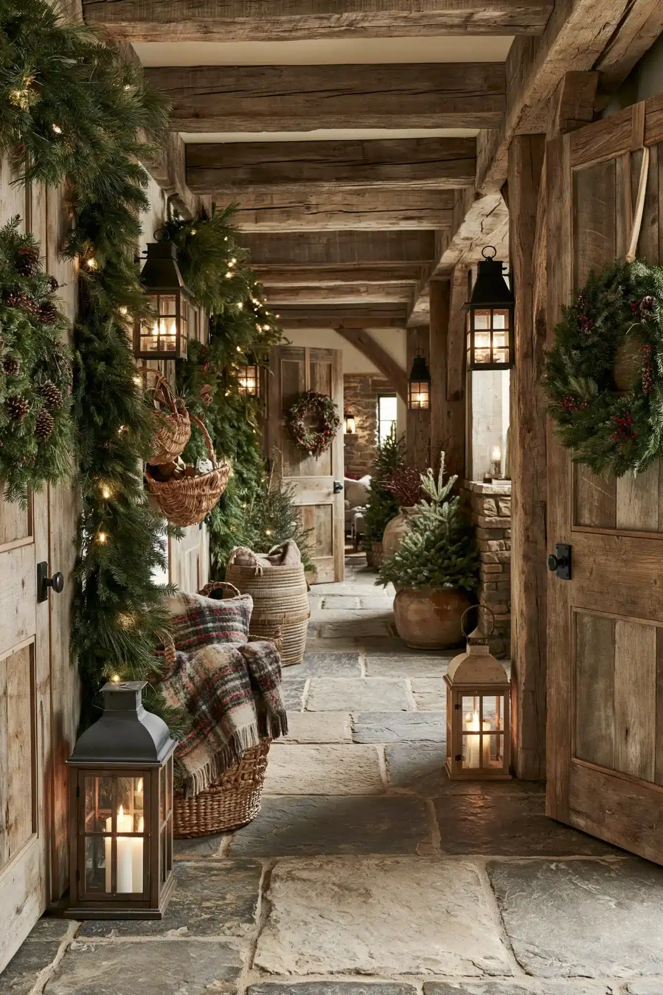 hallway christmas decor
