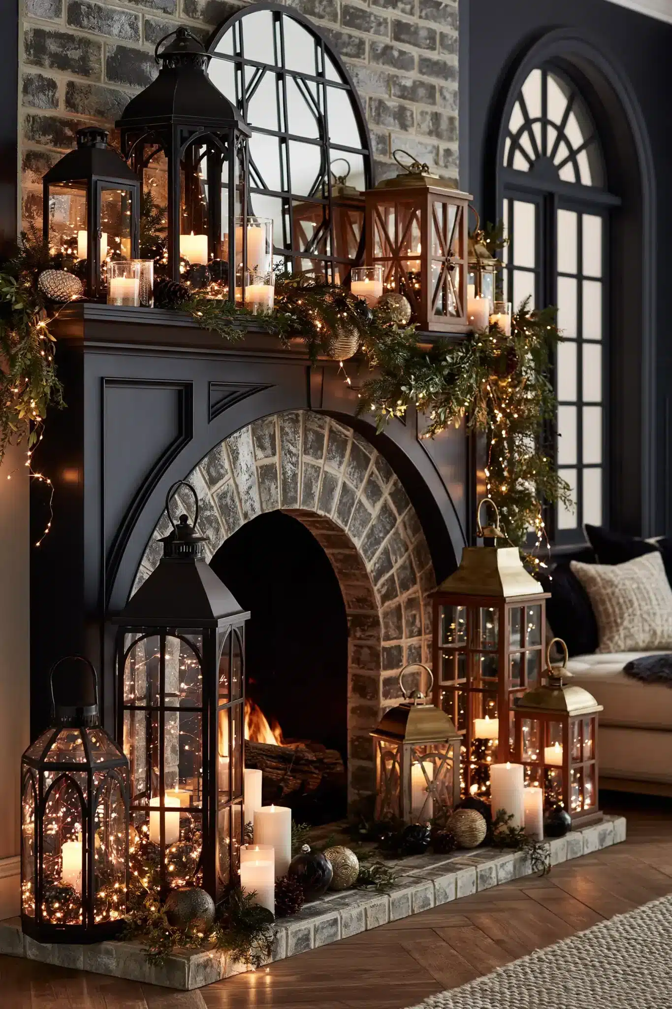 christmas fireplace decor ideas