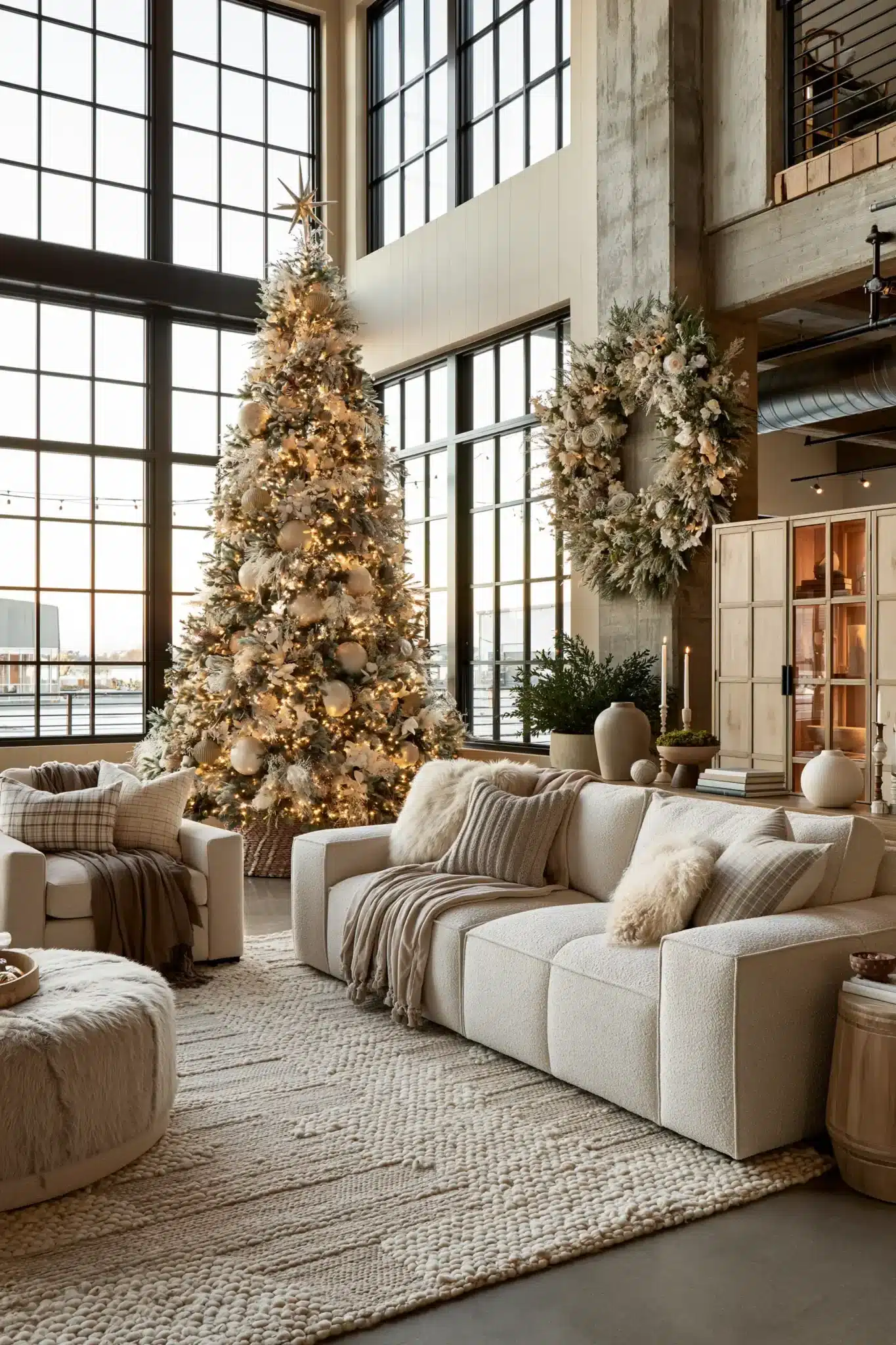 neutral christmas decor