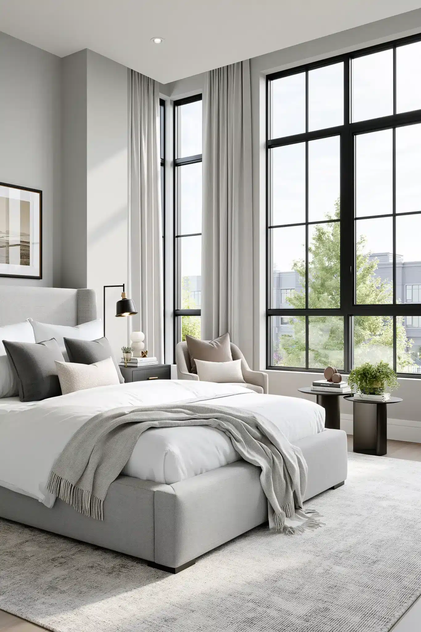 grey and white bedroom ideas