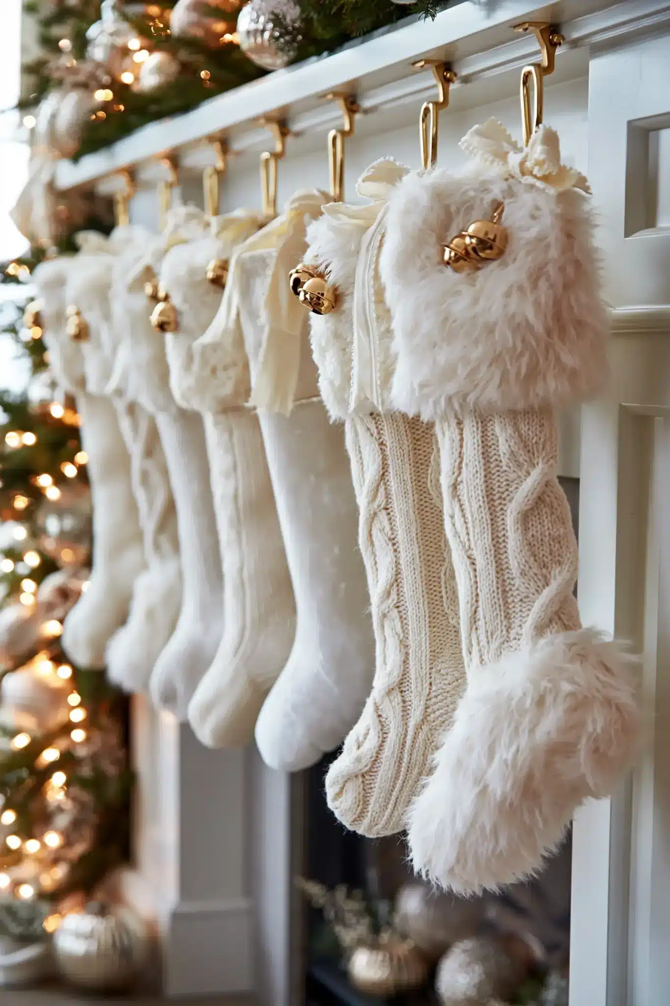 white and gold christmas decor