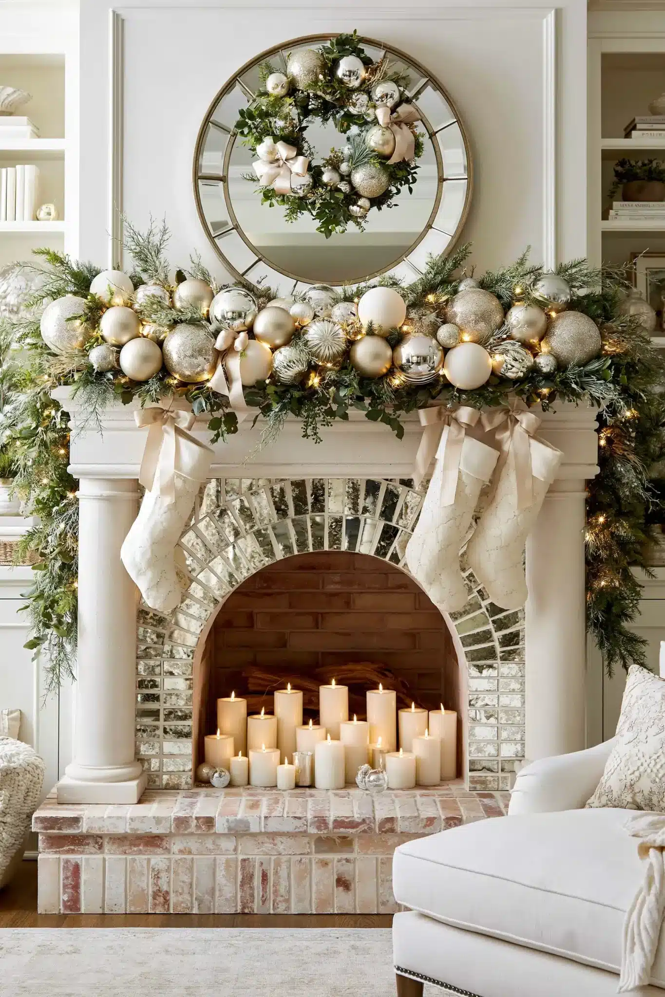 christmas fireplace decor ideas