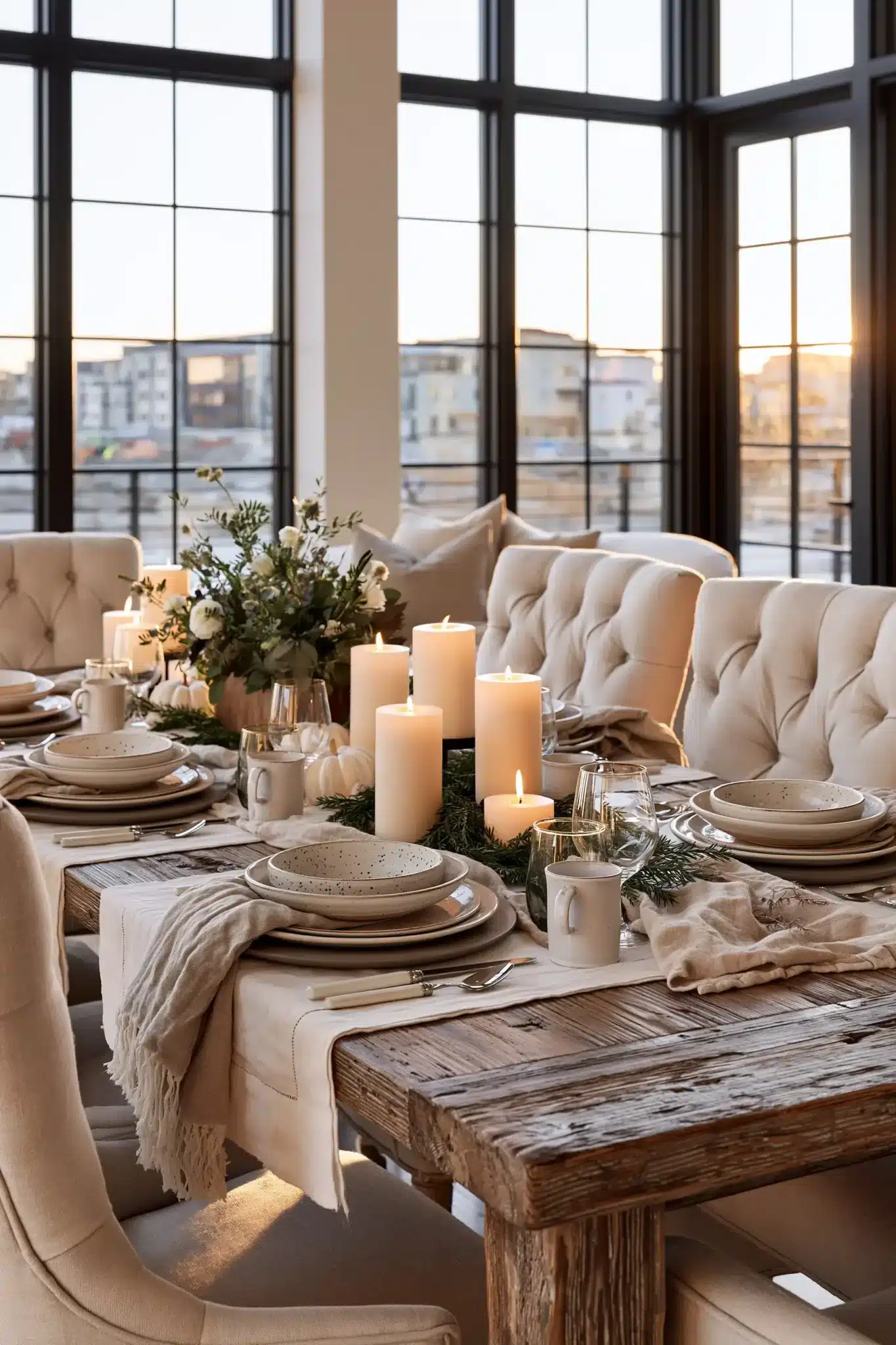 simple thanksgiving table decor
