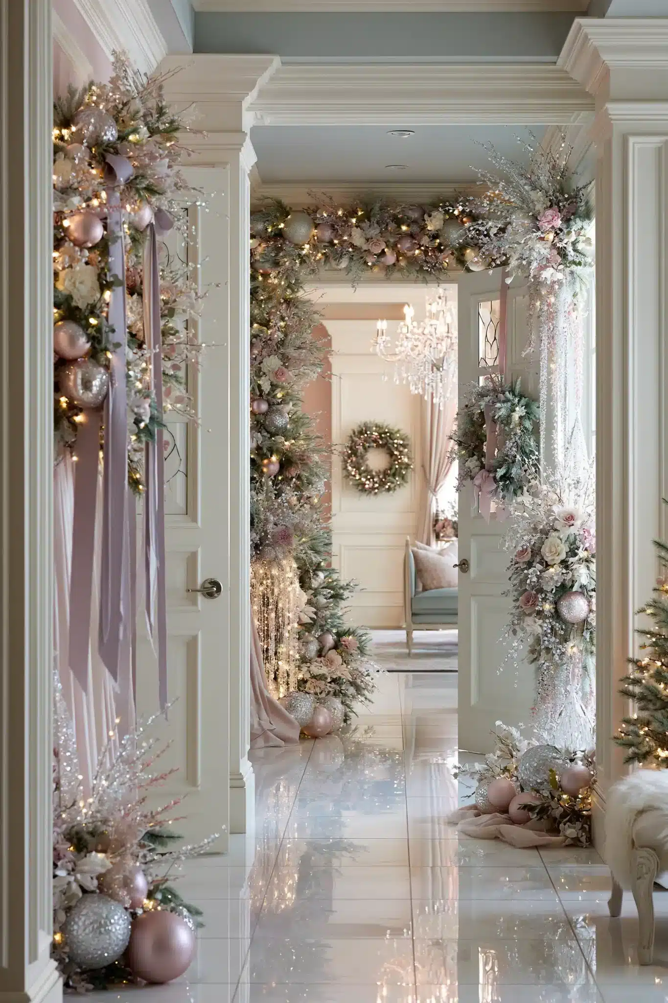hallway christmas decor