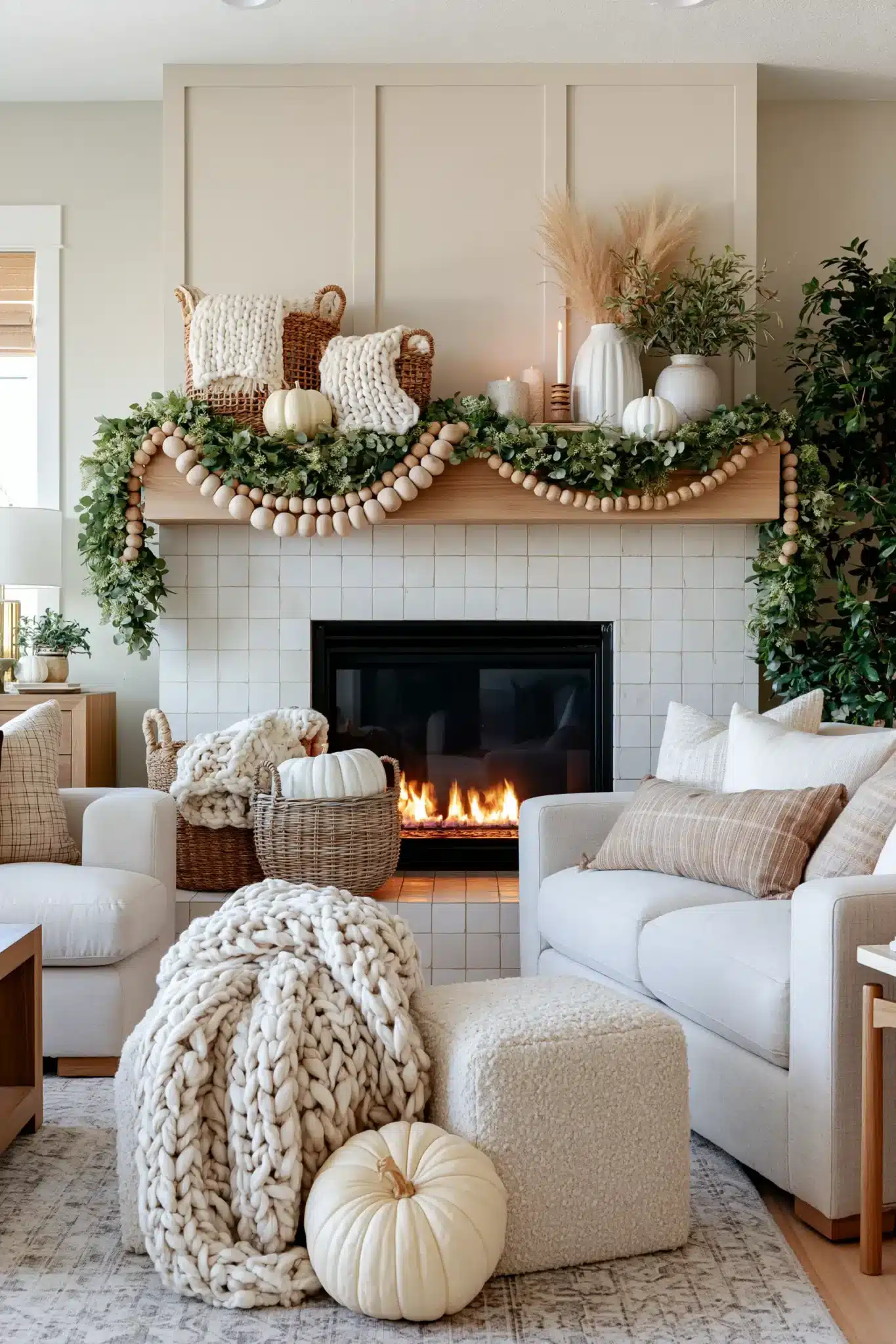 thanksgiving mantel decor