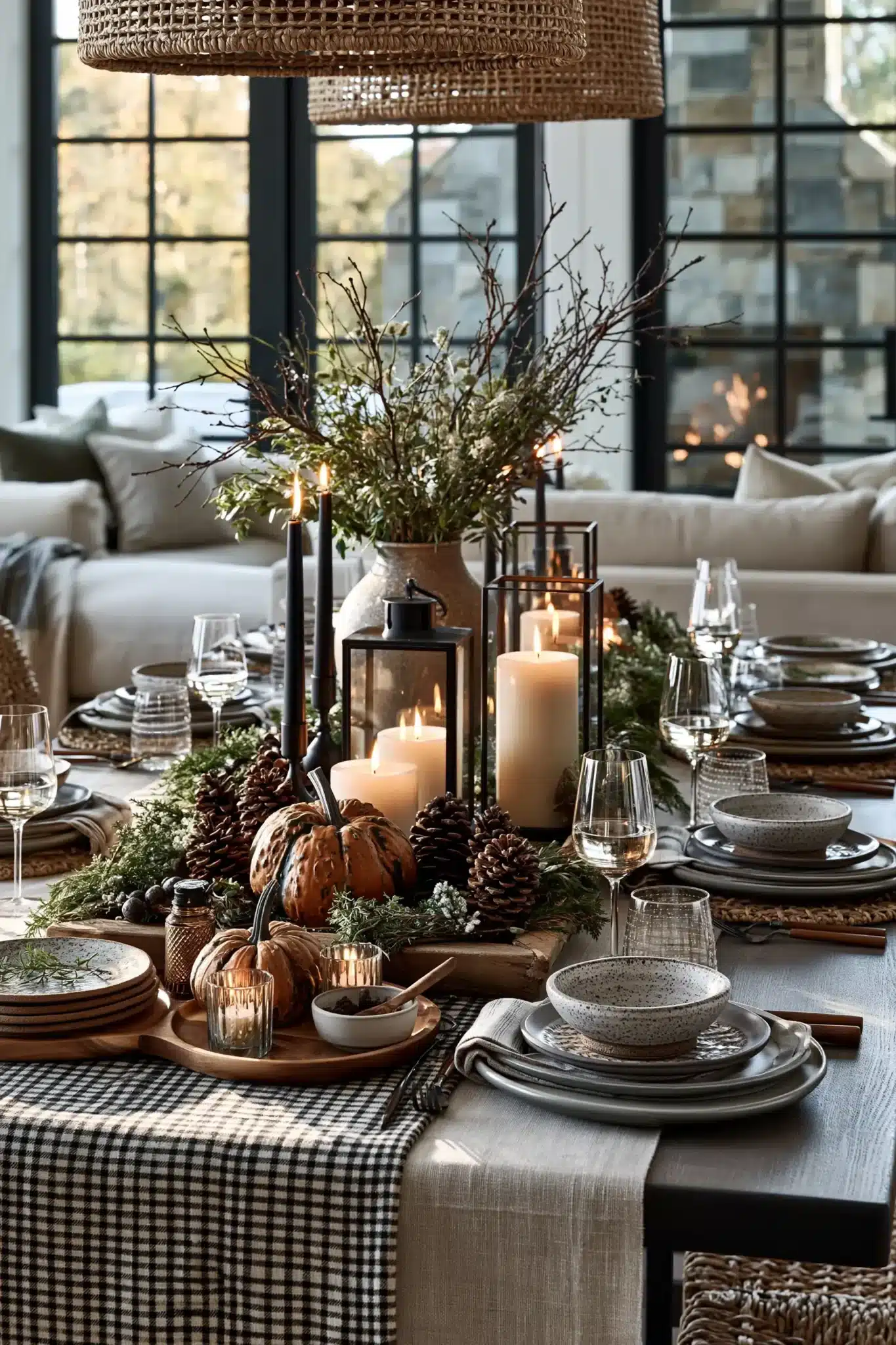 simple thanksgiving table decor