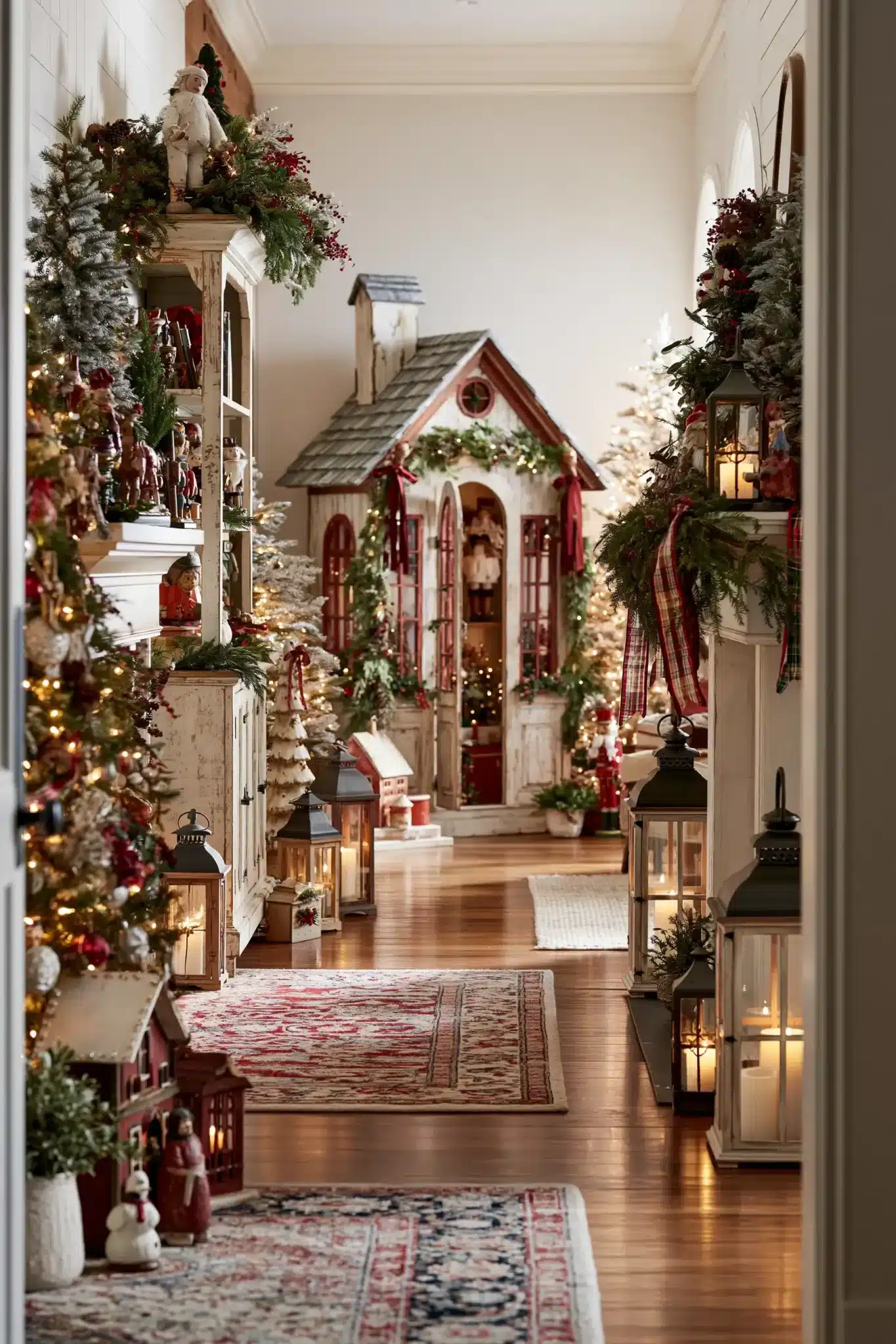 hallway christmas decor