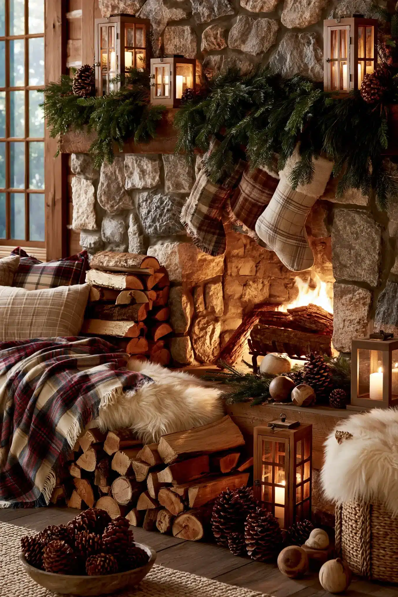 christmas fireplace decor ideas