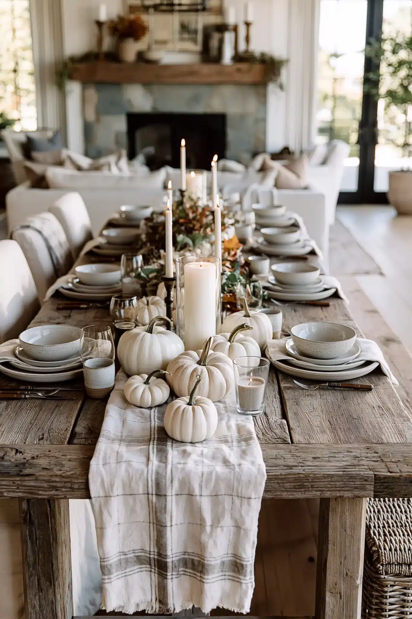 simple thanksgiving table decor