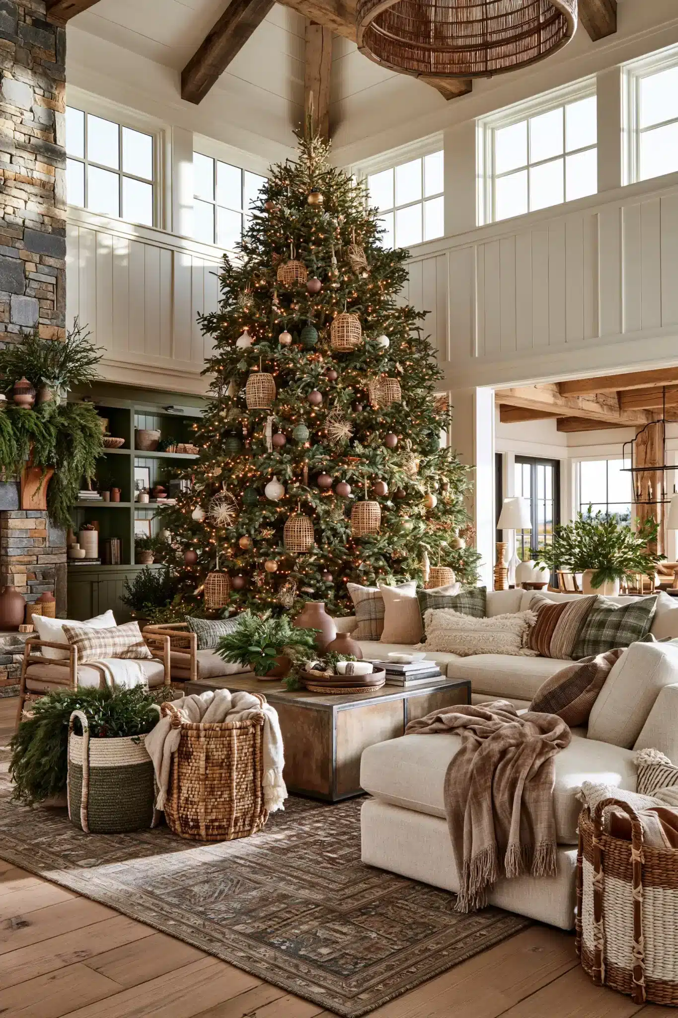 neutral christmas decor