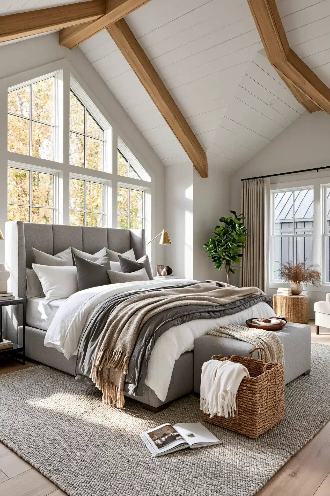 grey and white bedroom ideas